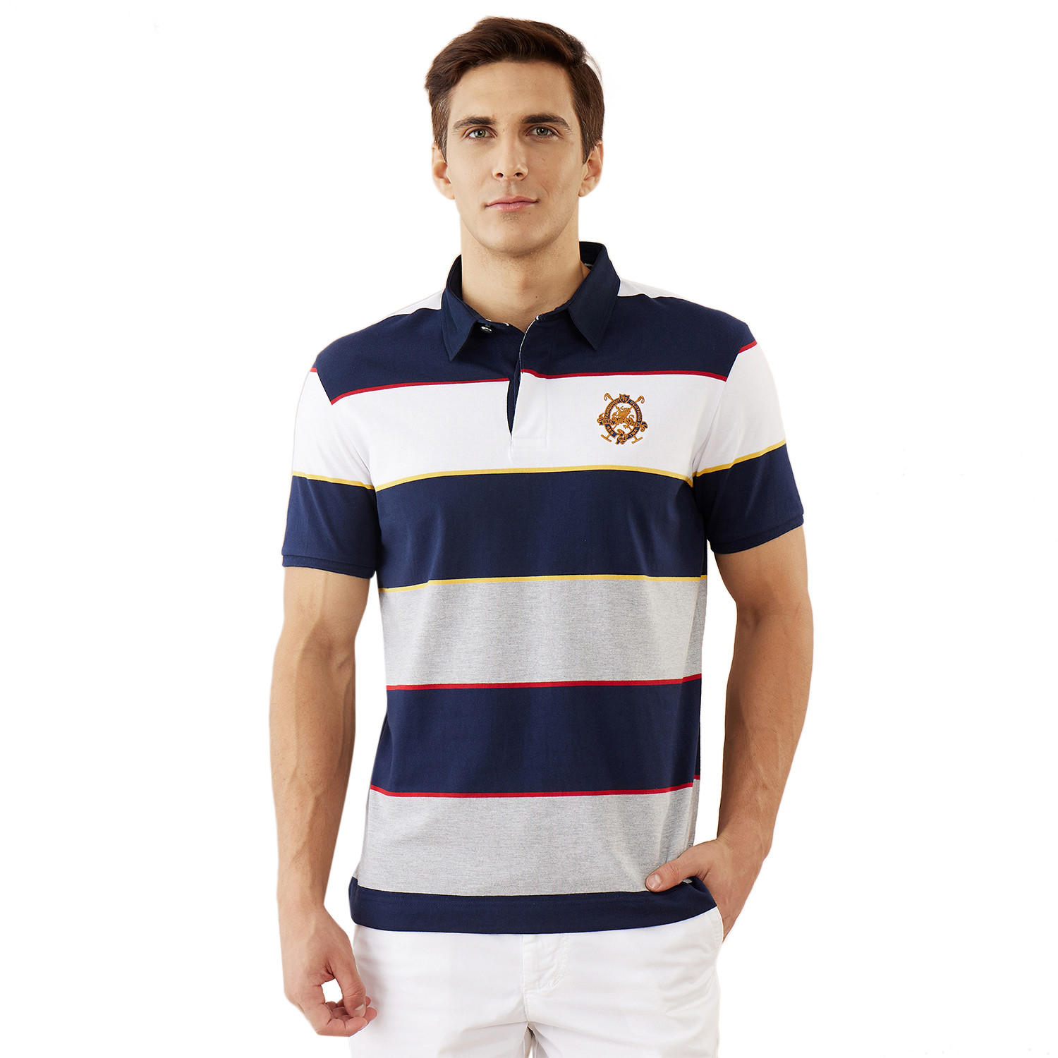 Fahrenheit Striped Polo T-shirt-men-clothing-tshirtsandpolos-polos-image-1