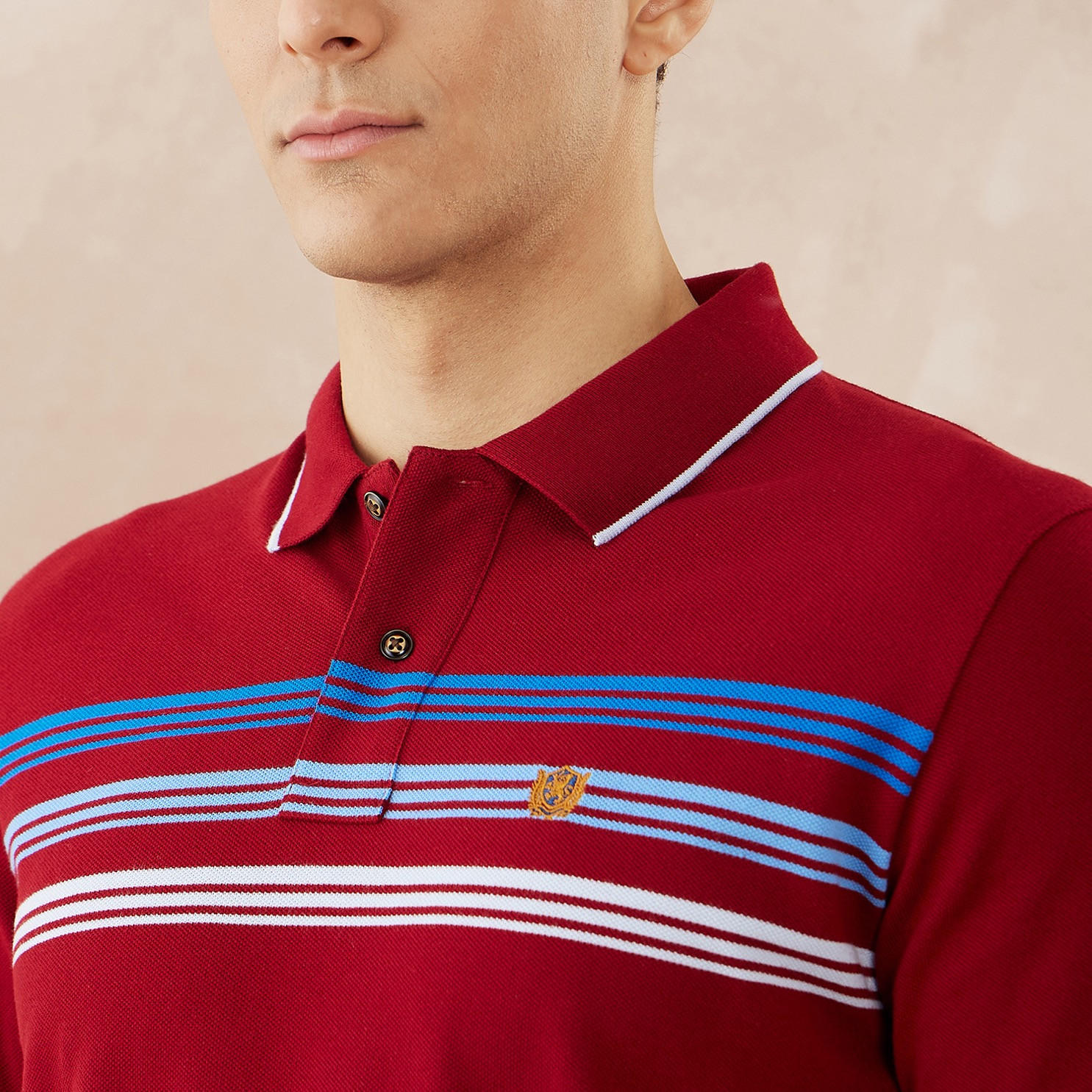 تيشيرت بولو مقلّم من فهرنهايت-men-clothing-tshirtsandpolos-polos-image-5