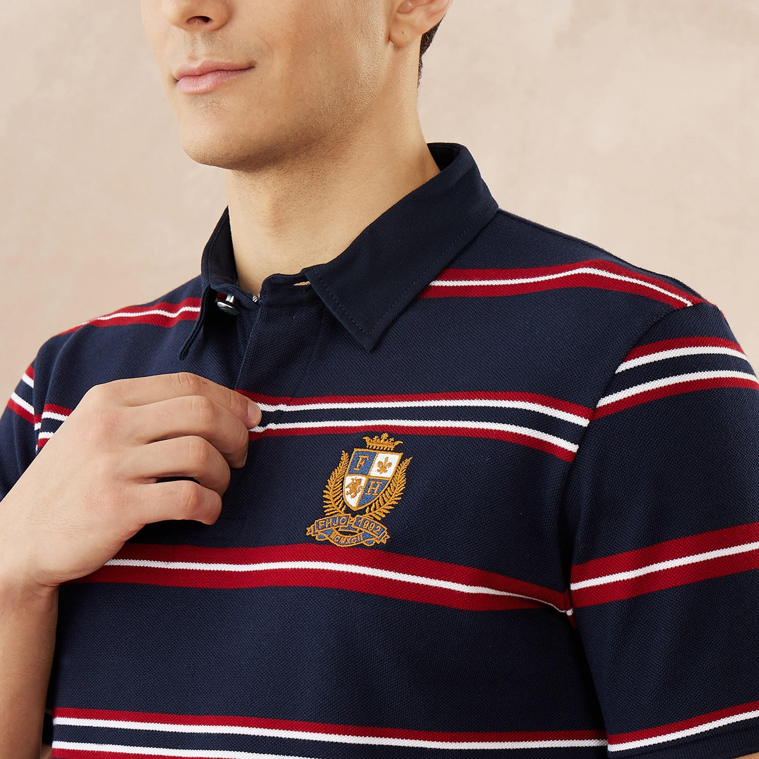 Fahrenheit Striped Polo T-shirt-men-clothing-tshirtsandpolos-polos-image-5