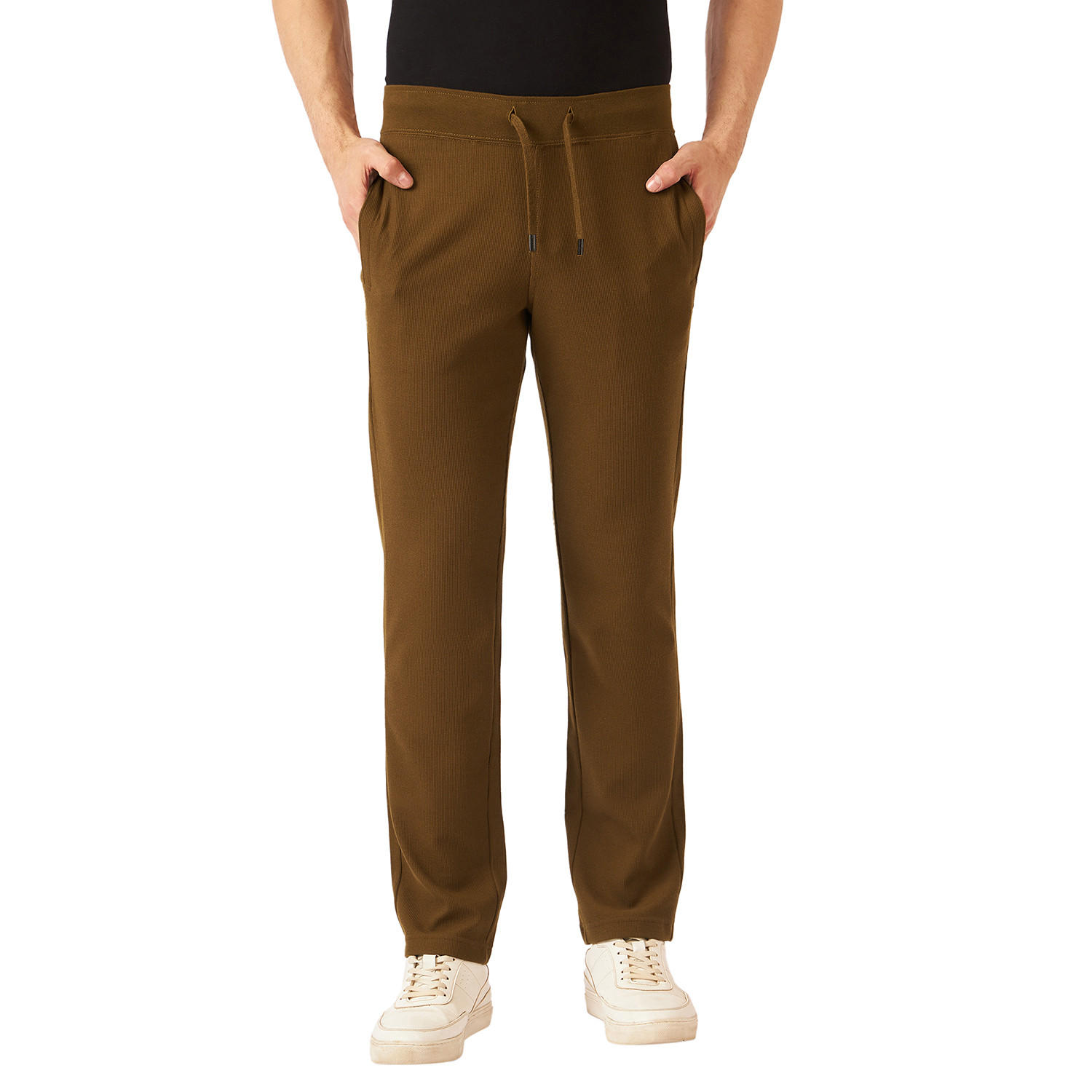بنطلون رياضي بارز الملمس بجيوب ورباط إغلاق من فهرنهايت-men-clothing-bottoms-joggers-image-5