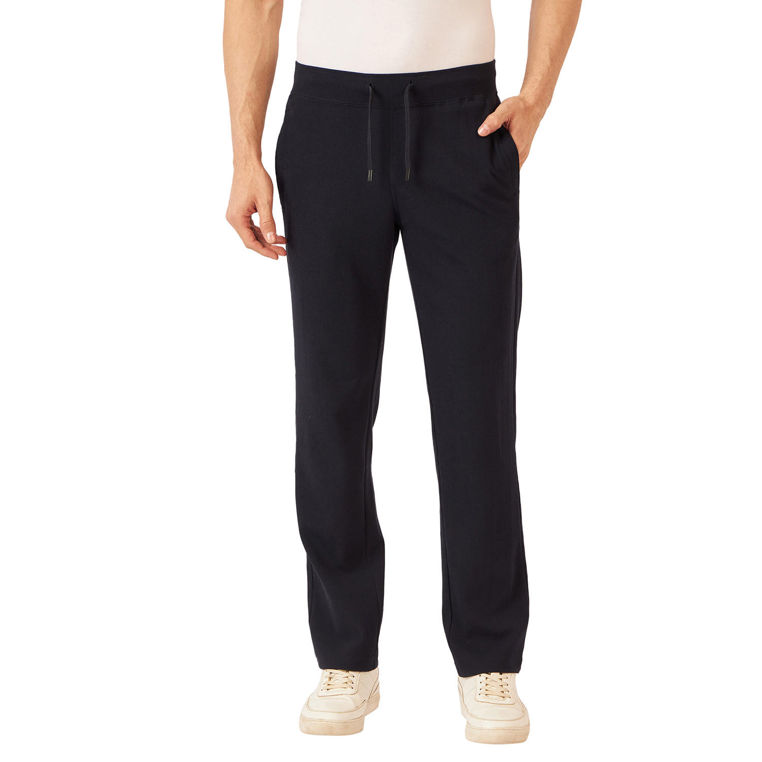 بنطلون رياضي بارز الملمس بجيوب ورباط إغلاق من فهرنهايت-men-clothing-bottoms-joggers-image-5
