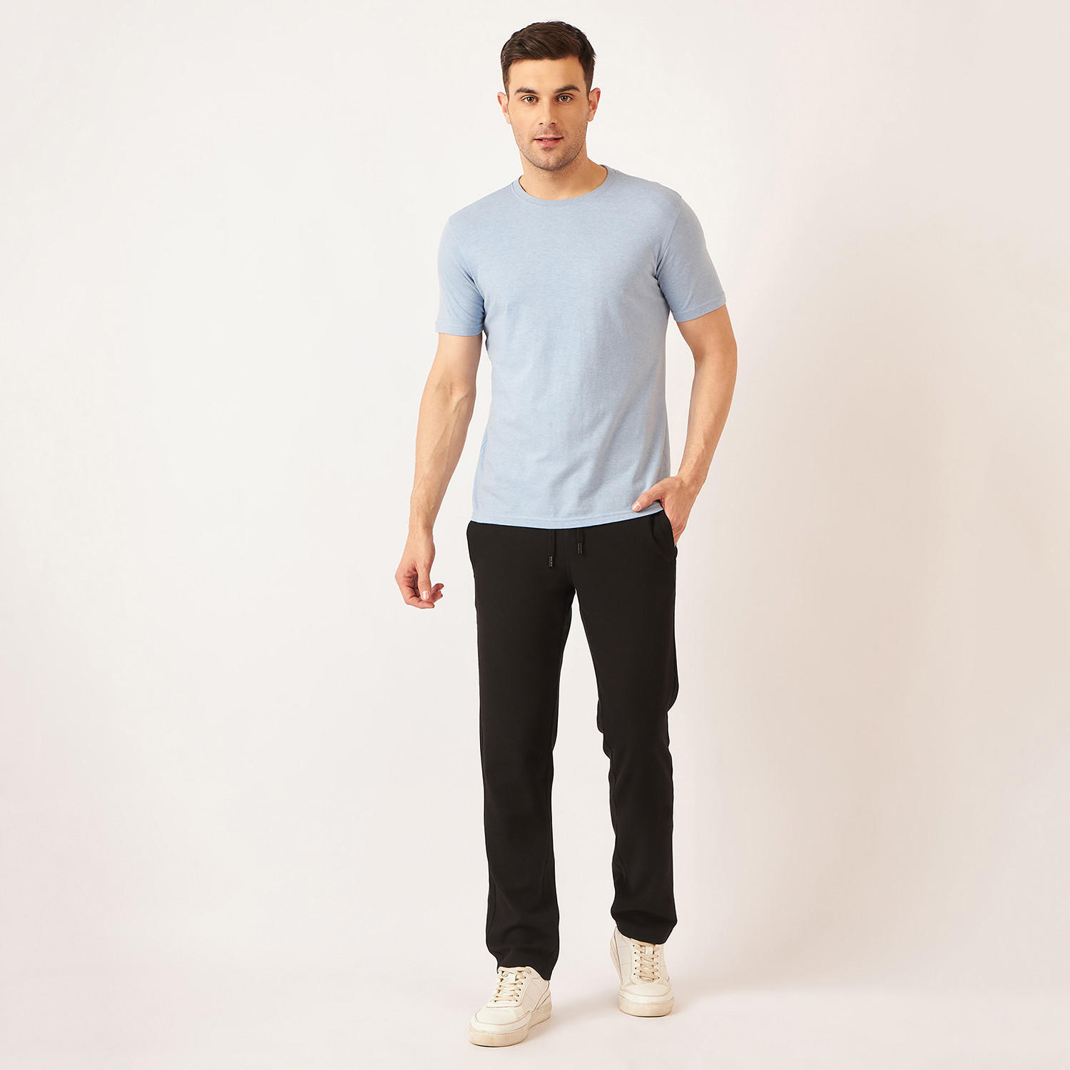 Fahrenheit Textured Track Pants with Drawstring Closure and Pockets-men-clothing-bottoms-joggers-image-2