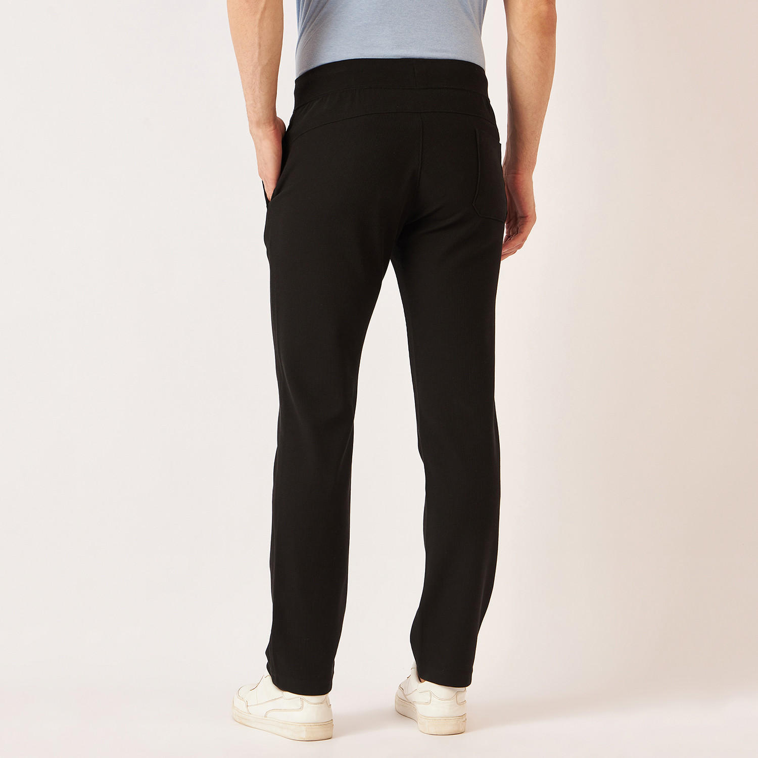 Fahrenheit Textured Track Pants with Drawstring Closure and Pockets-men-clothing-bottoms-joggers-image-4