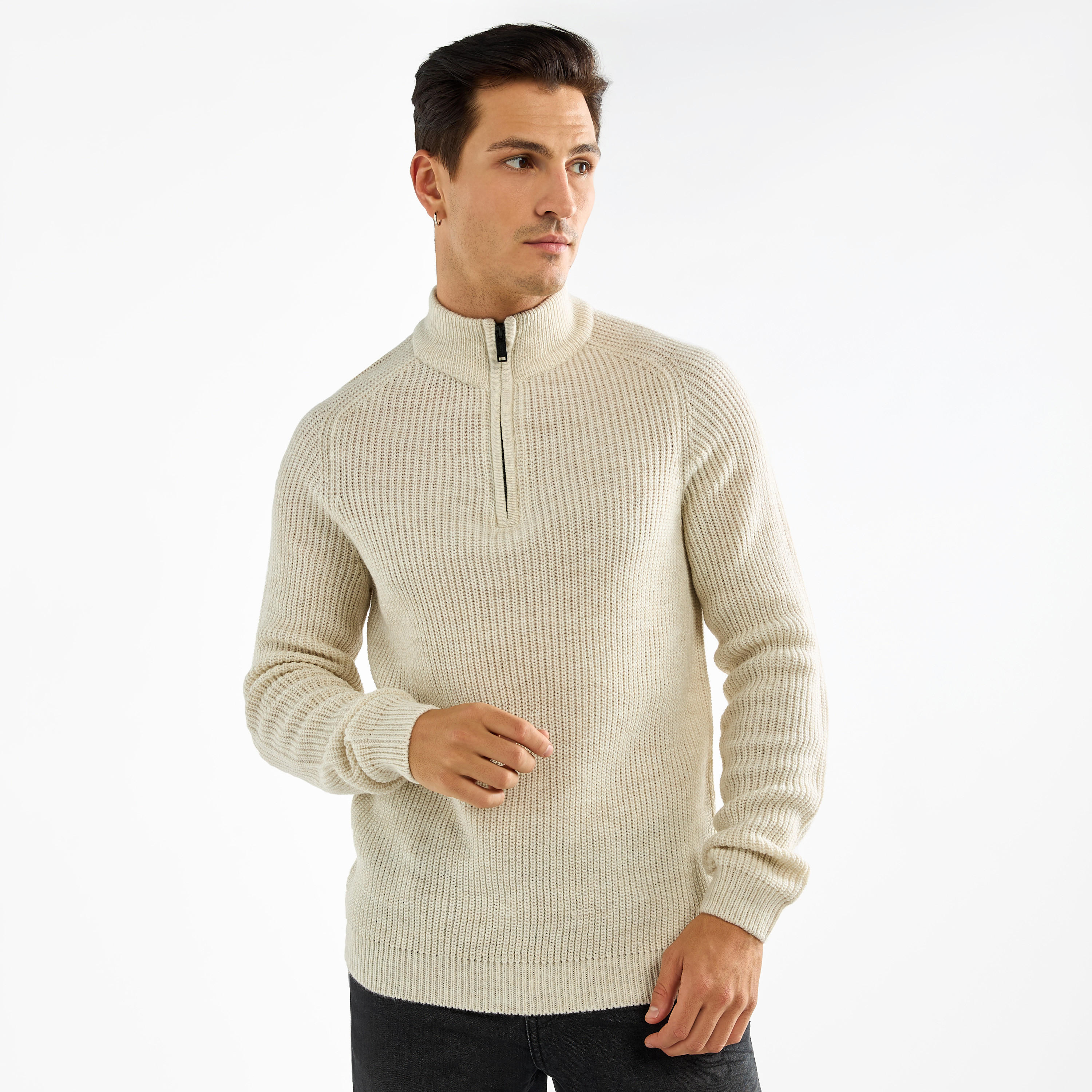 كنزة بارز الملمس بياقة عالية وسحّاب إغلاق-men-clothing-sweatersandpullovers-image-9