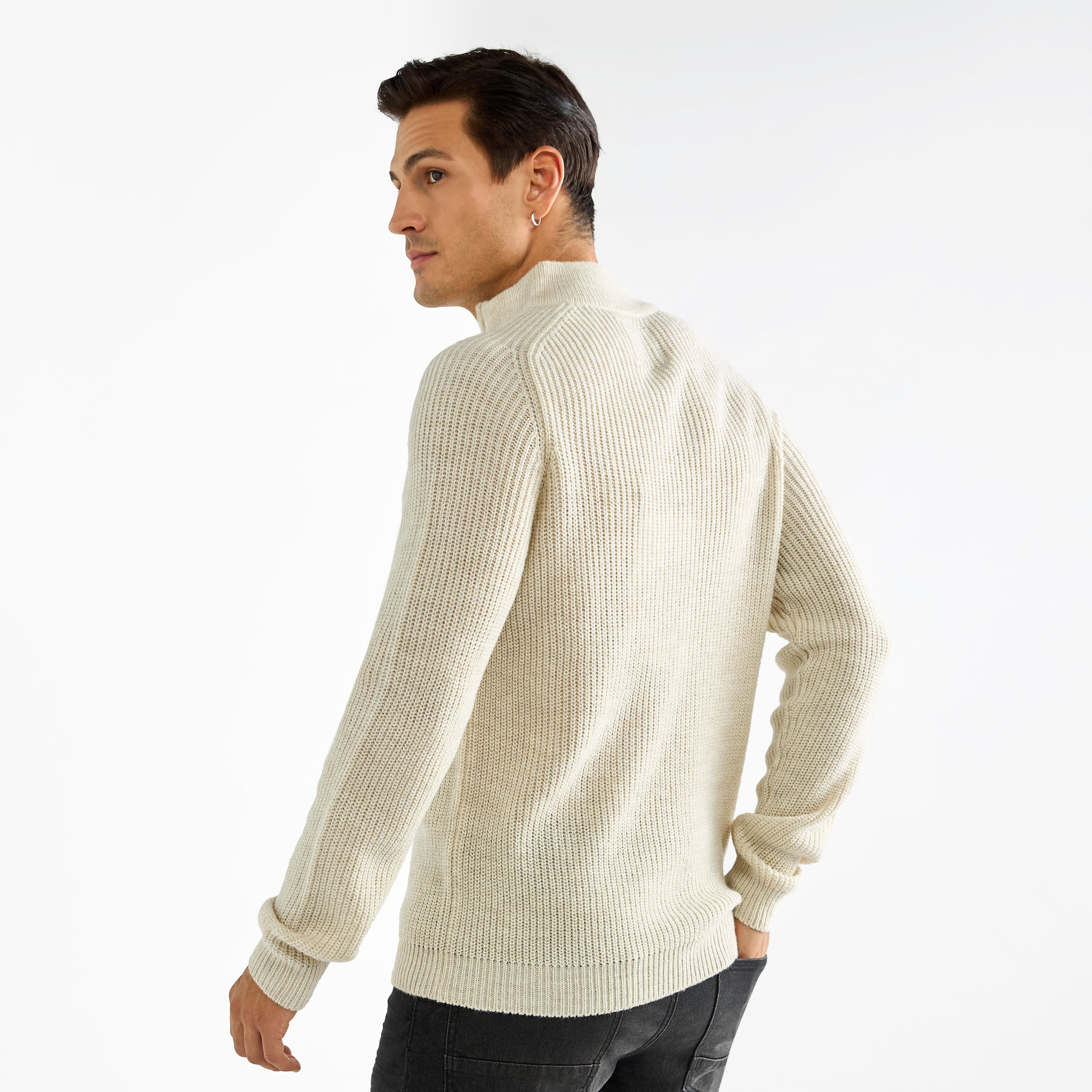 كنزة بارز الملمس بياقة عالية وسحّاب إغلاق-men-clothing-sweatersandpullovers-image-11
