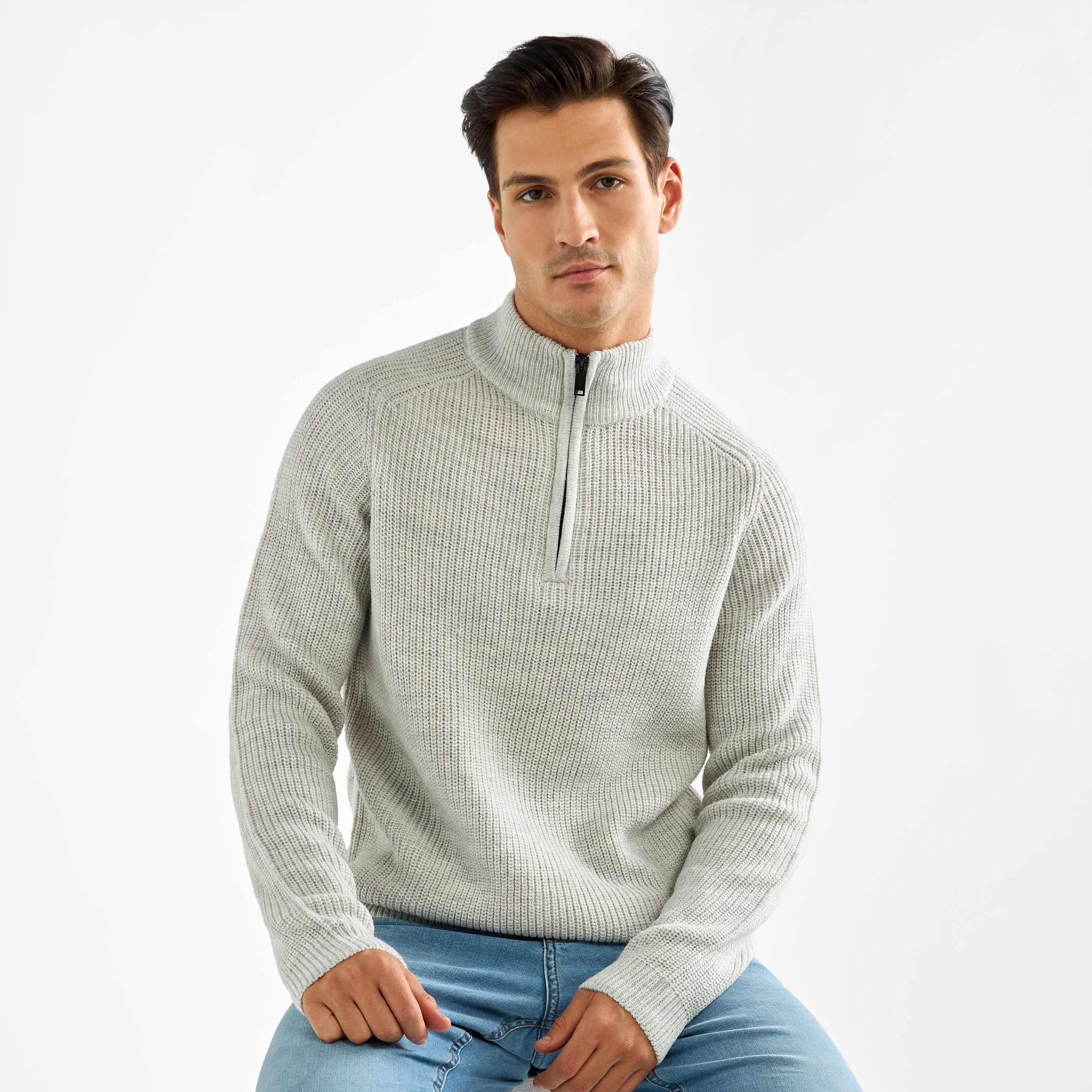 كنزة بارز الملمس بياقة عالية وسحّاب إغلاق-men-clothing-sweatersandpullovers-image-13