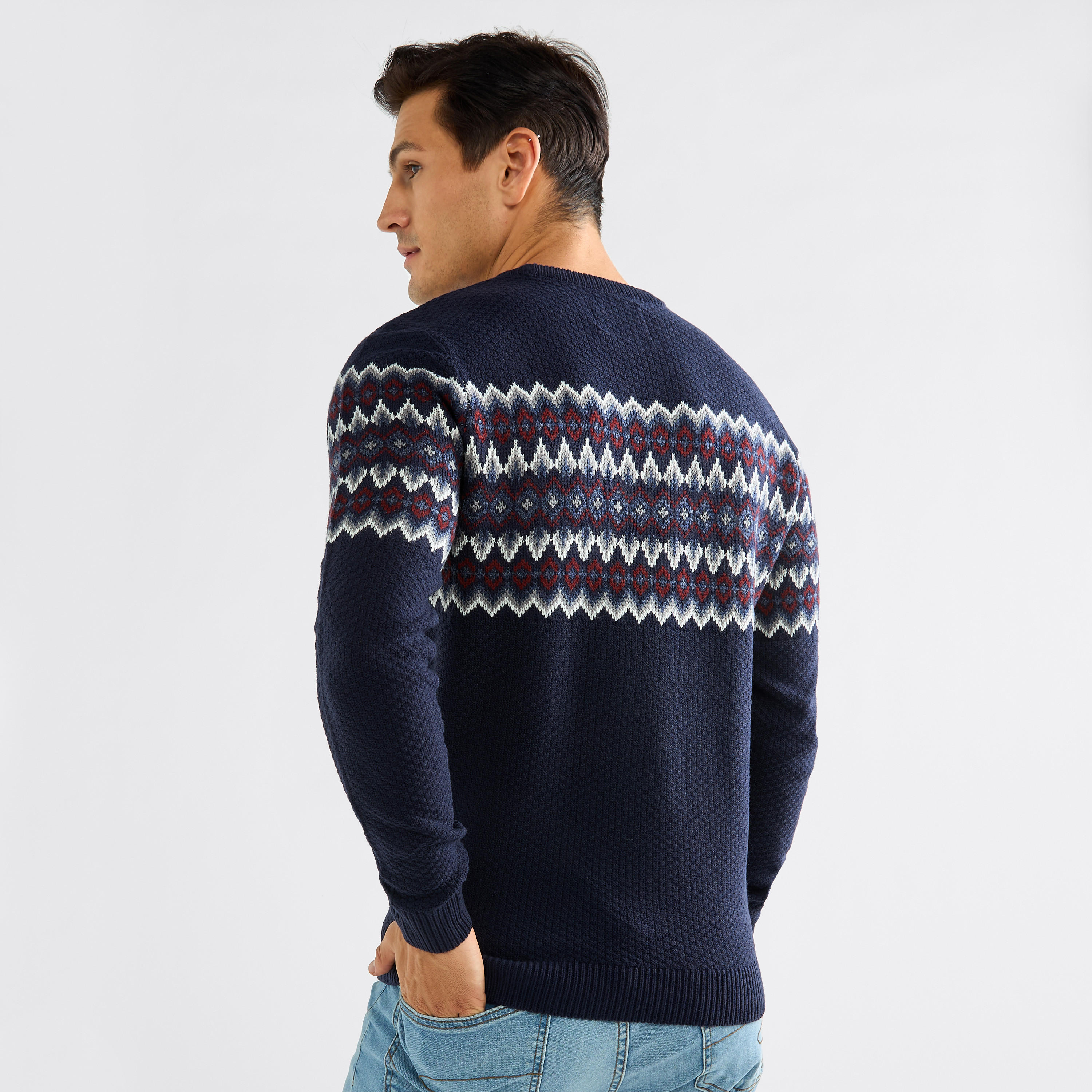 كنزة بارزة الملمس بياقة ضيقة وأكمام طويلة-men-clothing-sweatersandpullovers-image-7