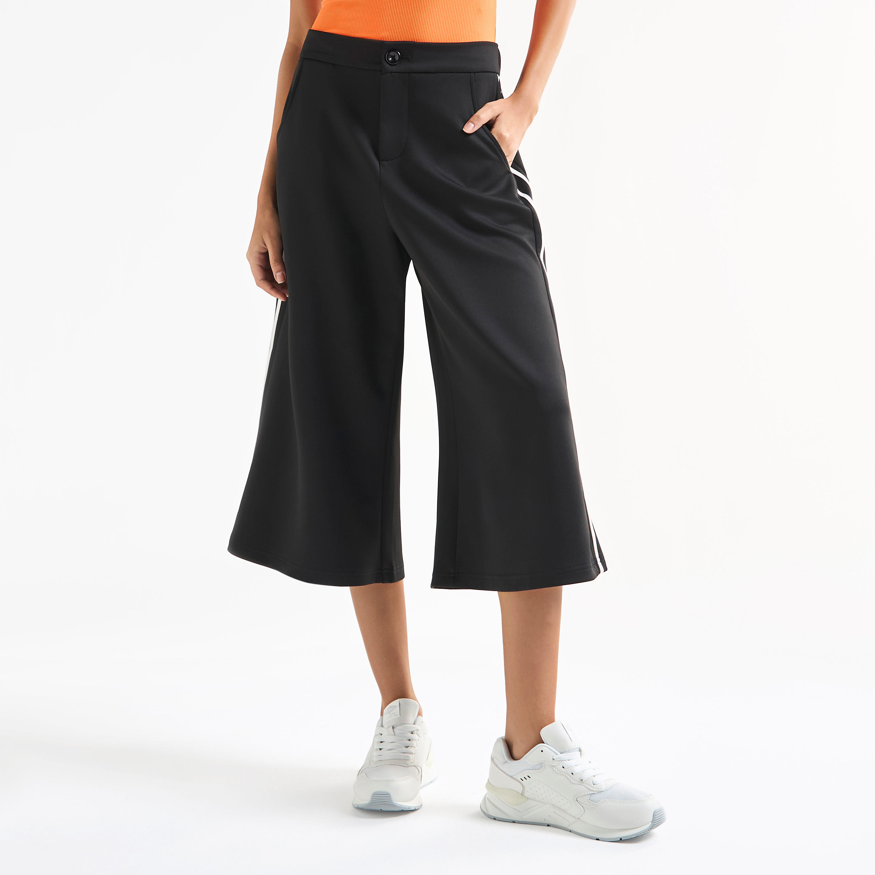 Culottes with Pockets and Panel Detail-women-clothing-bottoms-trousers-image-1