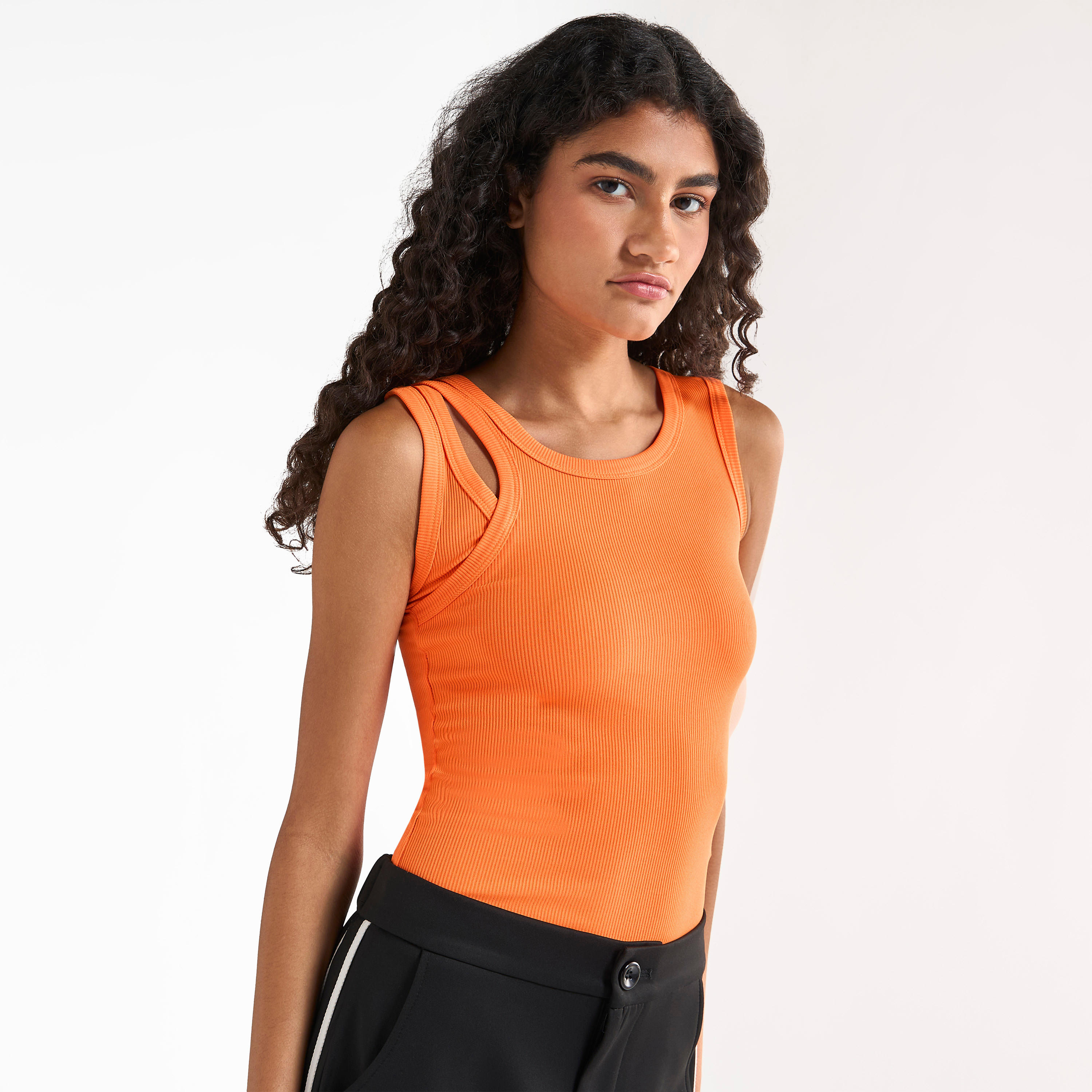 Ribbed Tank Top with Round Neck-women-clothing-tshirts-image-4