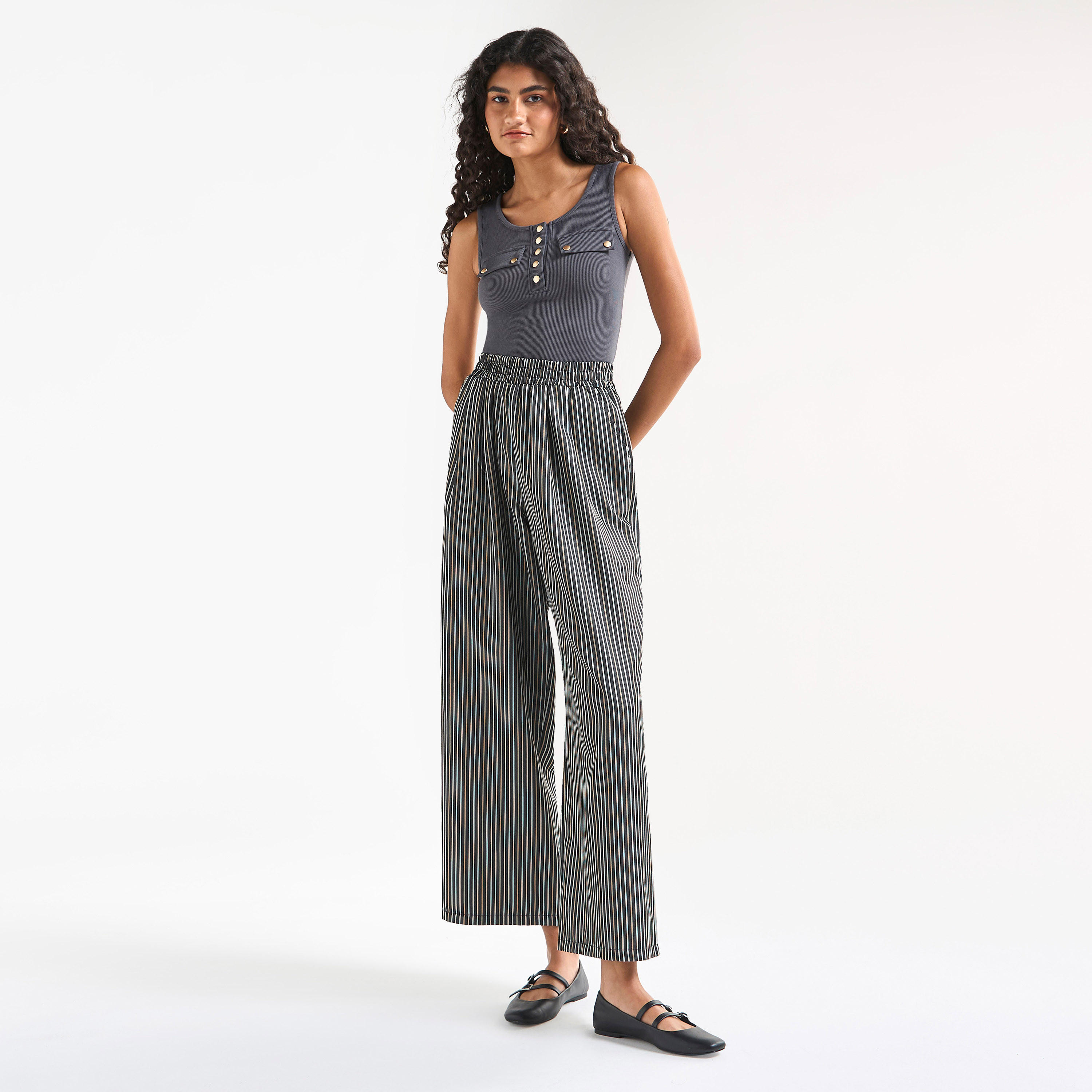 Ribbed Tank Top with Round Neck and Flap Detail-women-clothing-tshirts-image-19