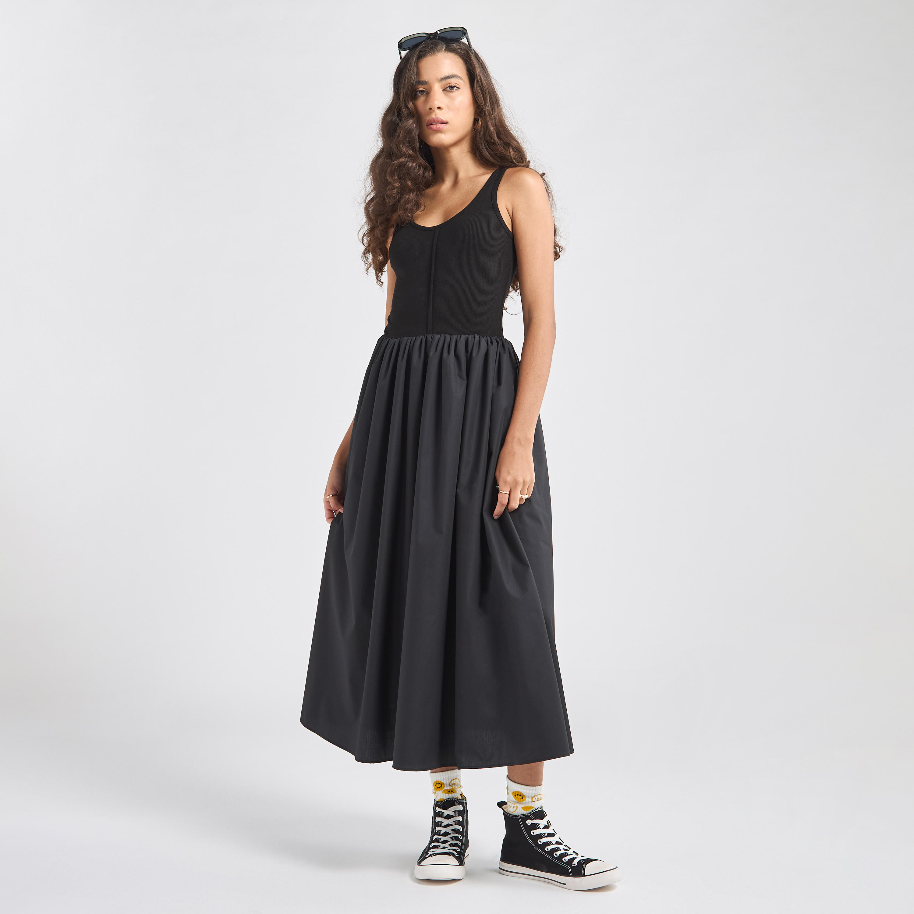 فستان إيه لاين دون أكمام بياقة عميقة-women-clothing-dresses-image-5