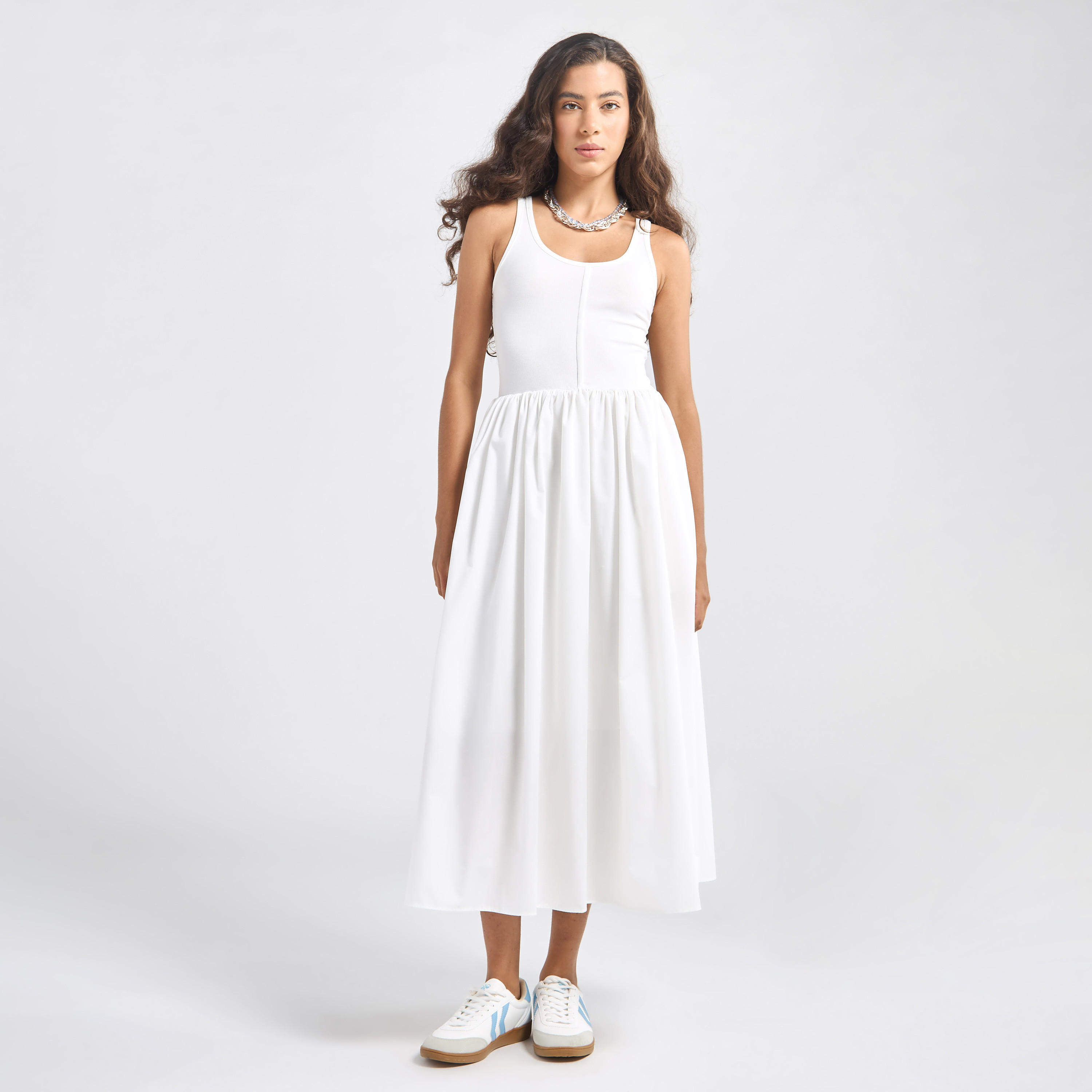 فستان إيه لاين دون أكمام بياقة عميقة-women-clothing-dresses-image-10