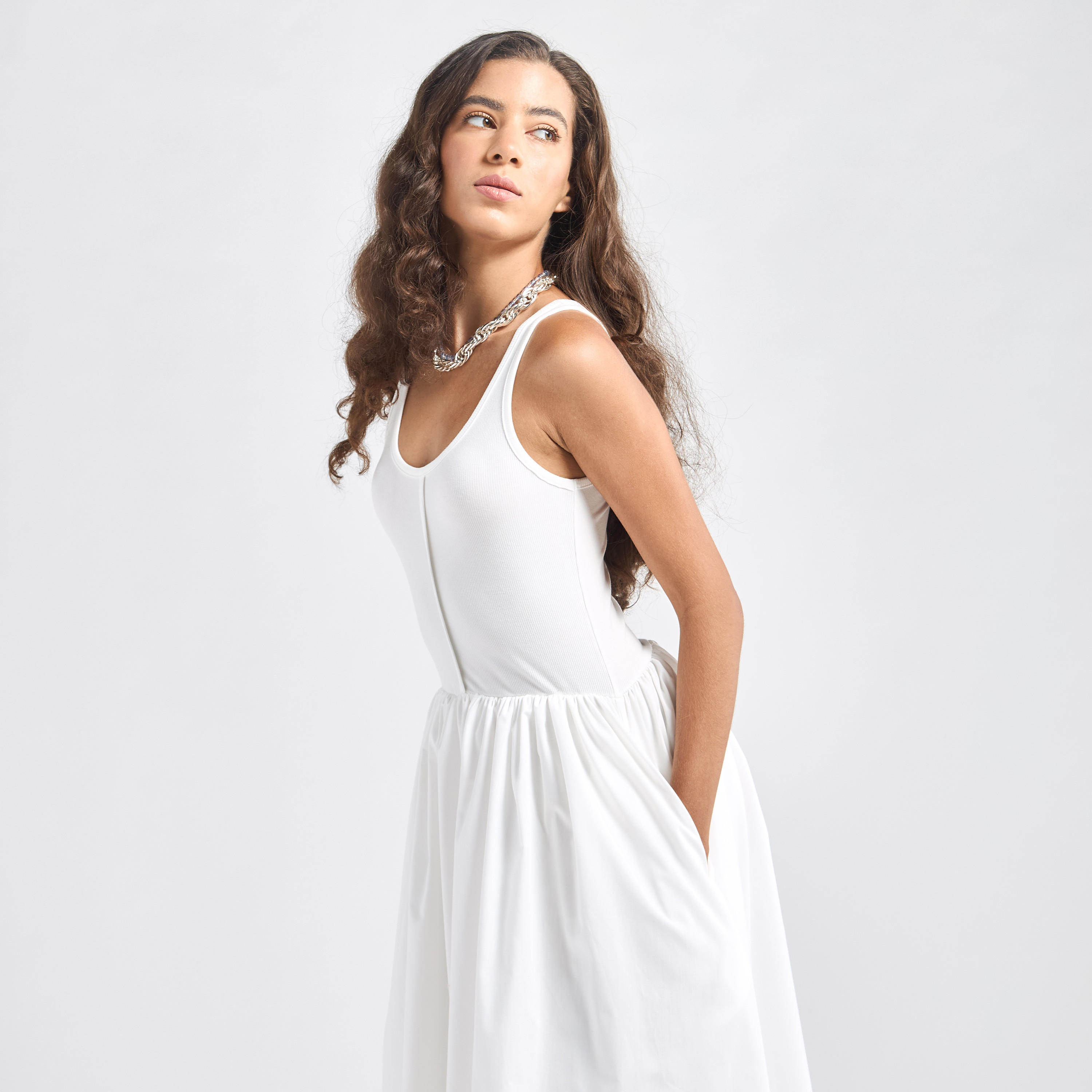 فستان إيه لاين دون أكمام بياقة عميقة-women-clothing-dresses-image-11