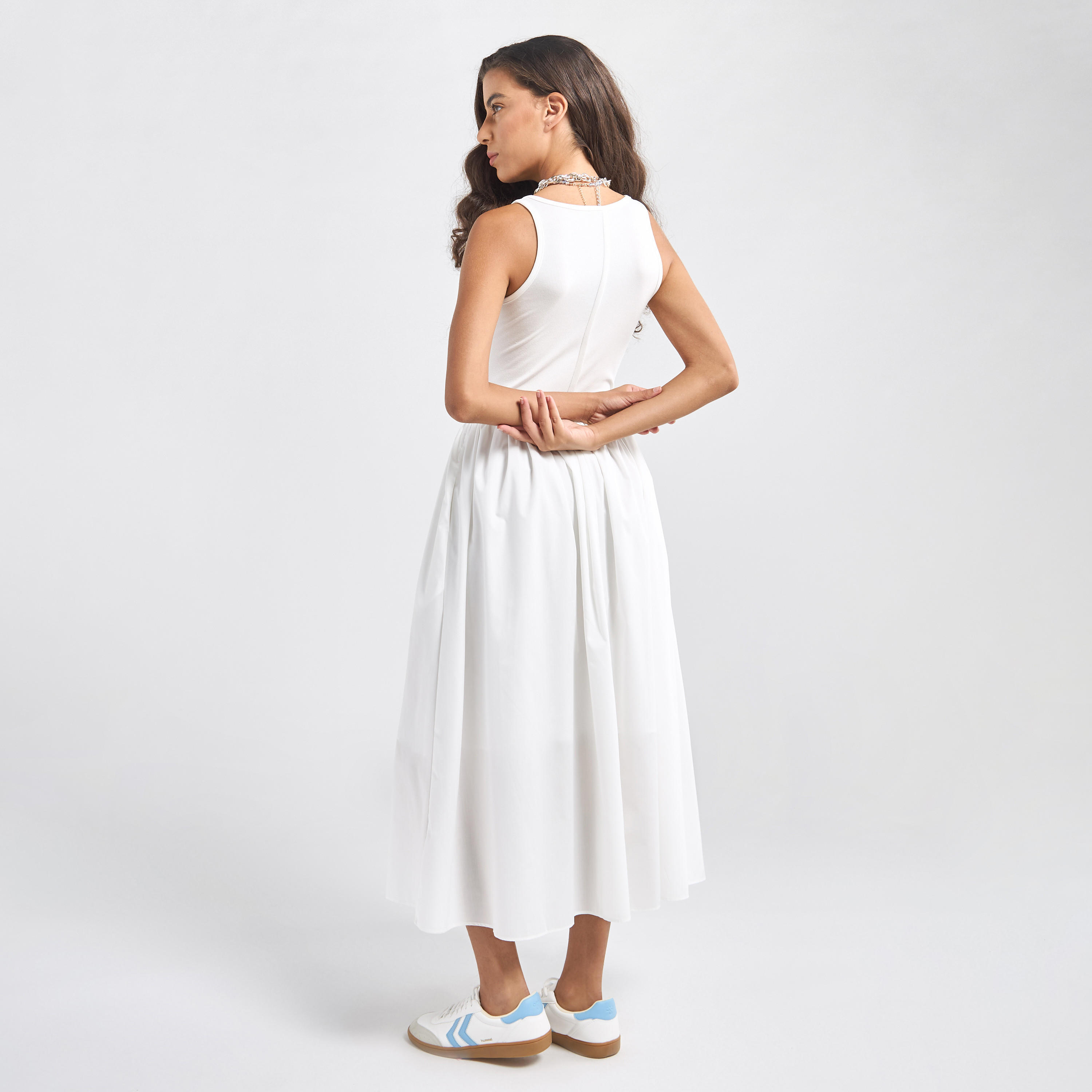 فستان إيه لاين دون أكمام بياقة عميقة-women-clothing-dresses-image-12