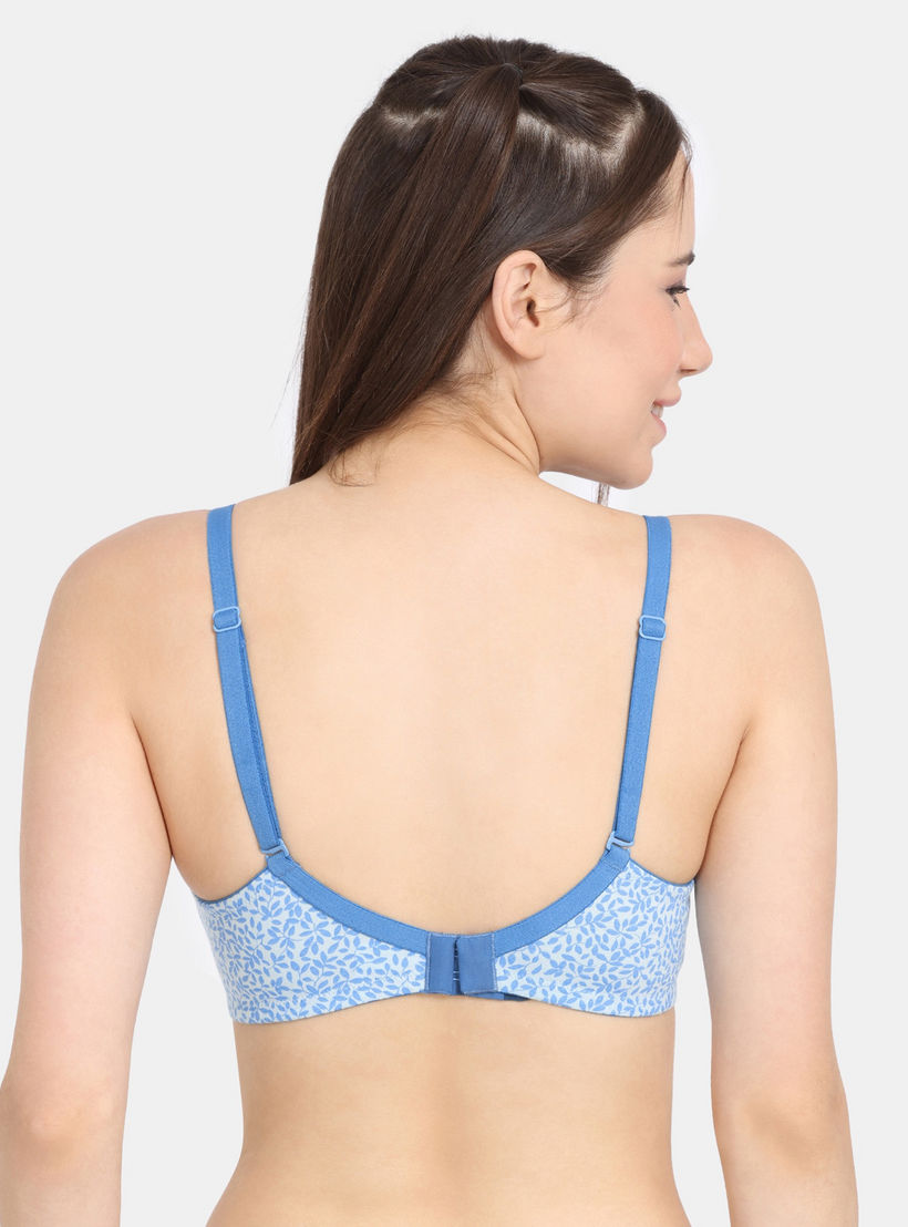 صدريّة دعم بطبعات زهرية ومشبك إغلاق من زيفامي-women-clothing-lingerie-bras-image-2
