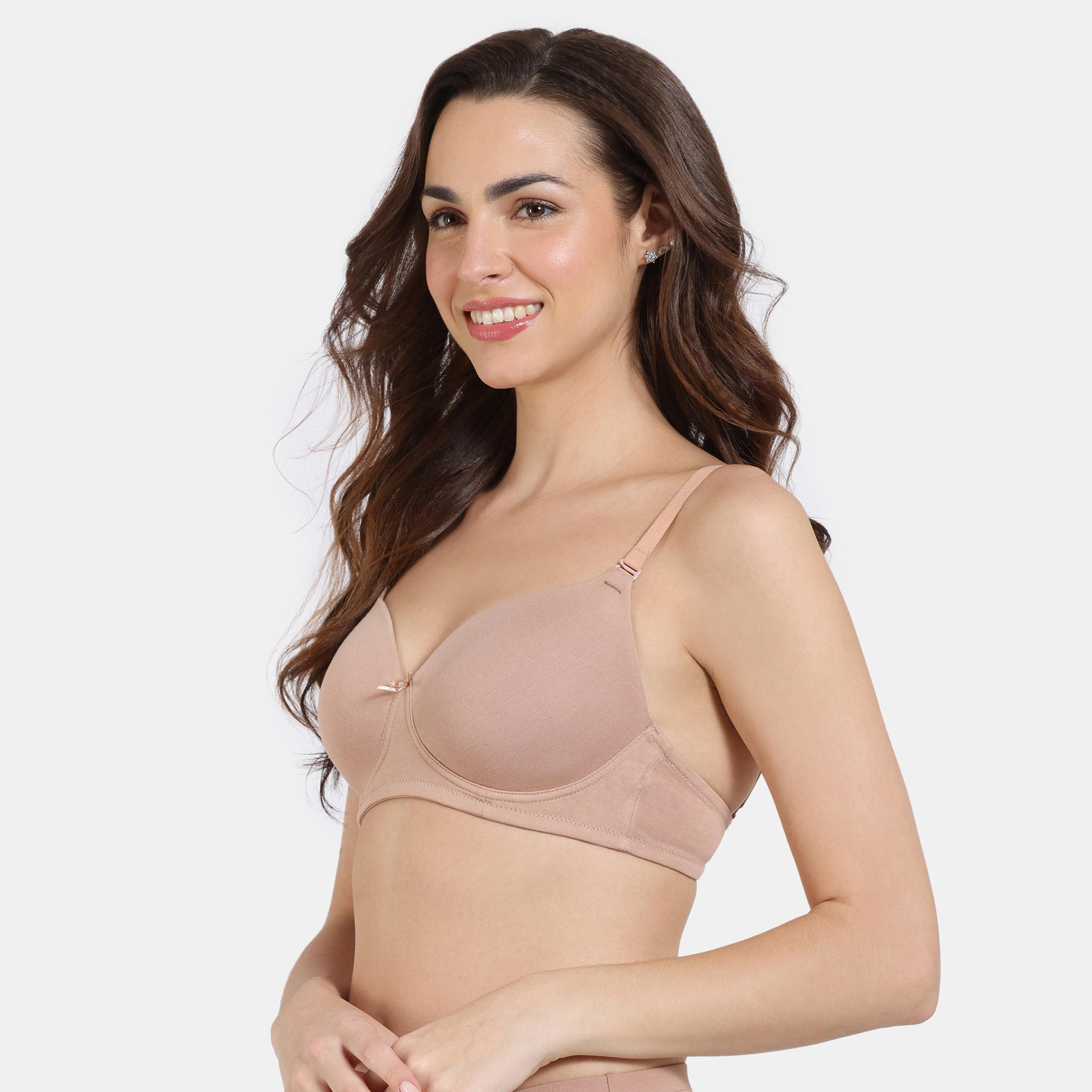 Zivame Solid Balconette Bra with Hook and Eye Closure-women-clothing-lingerie-bras-image-2