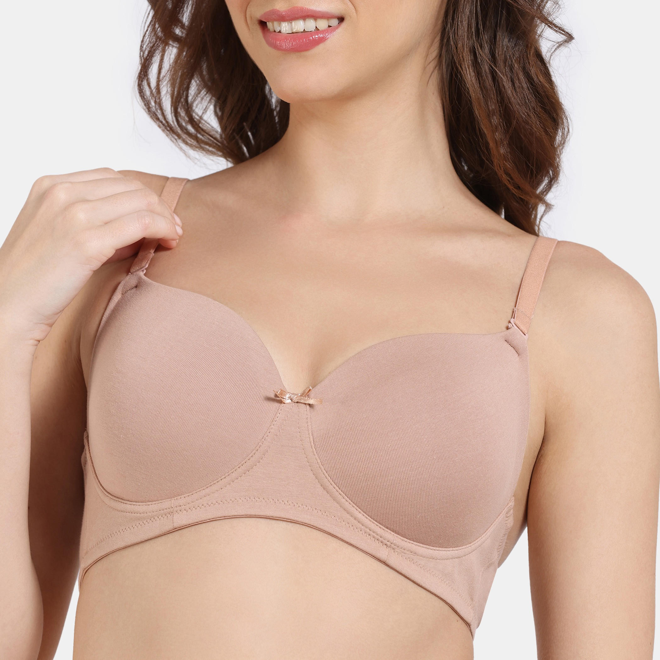 Zivame Solid Balconette Bra with Hook and Eye Closure-women-clothing-lingerie-bras-image-1