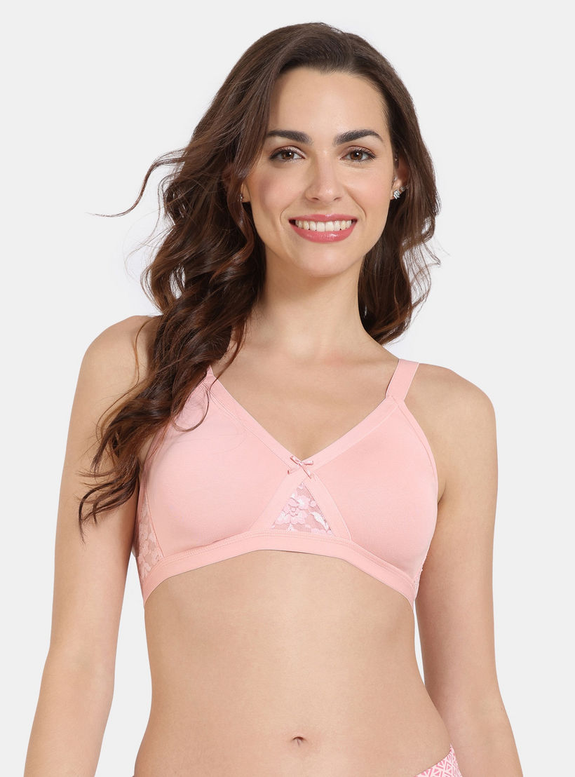 صدريّة داعمة بمشبك إغلاق وتفاصيل دانتيل من زيفامي-women-clothing-lingerie-bras-image-1