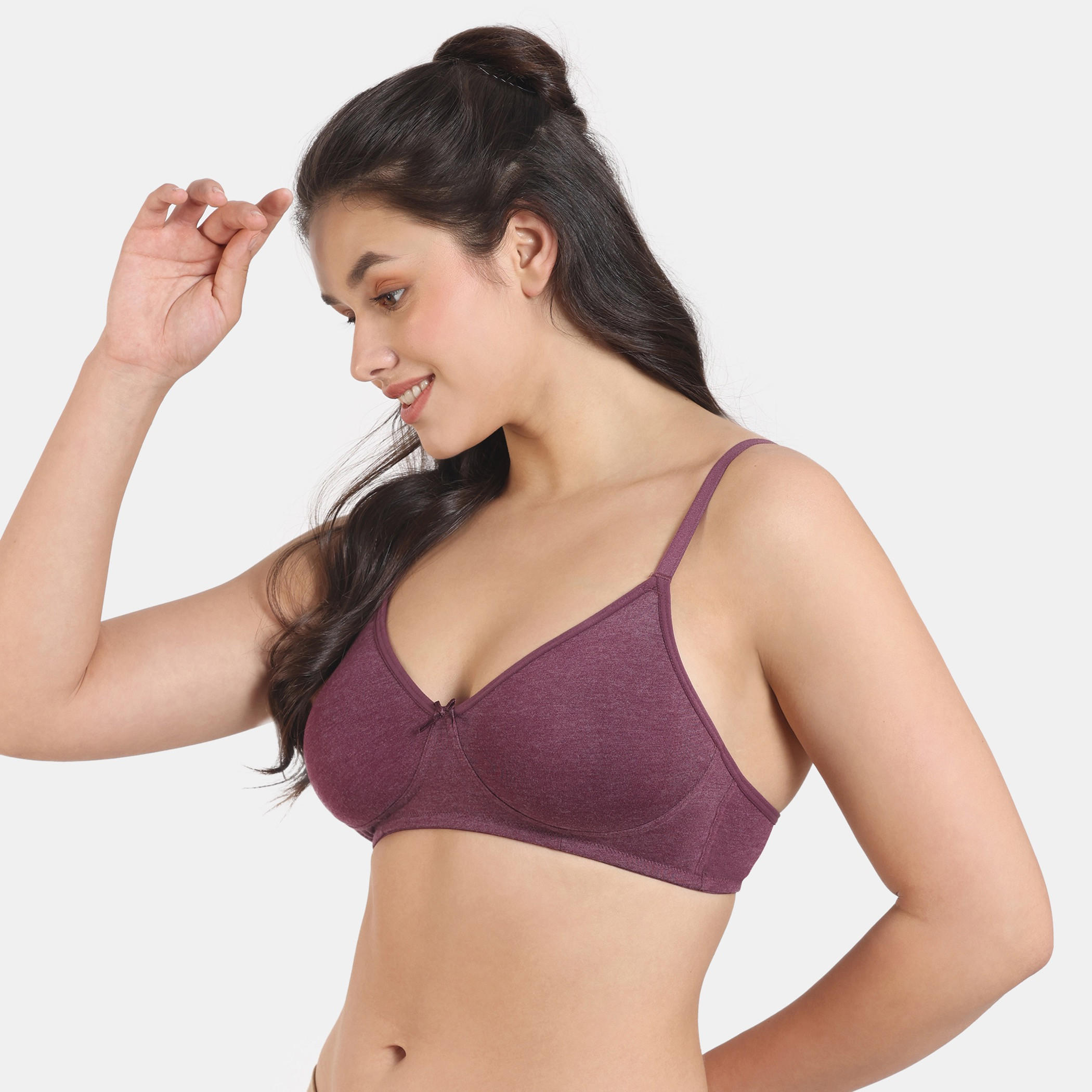 Zivame Solid Support Bra with Hook and Eye Closure-women-clothing-lingerie-bras-image-3
