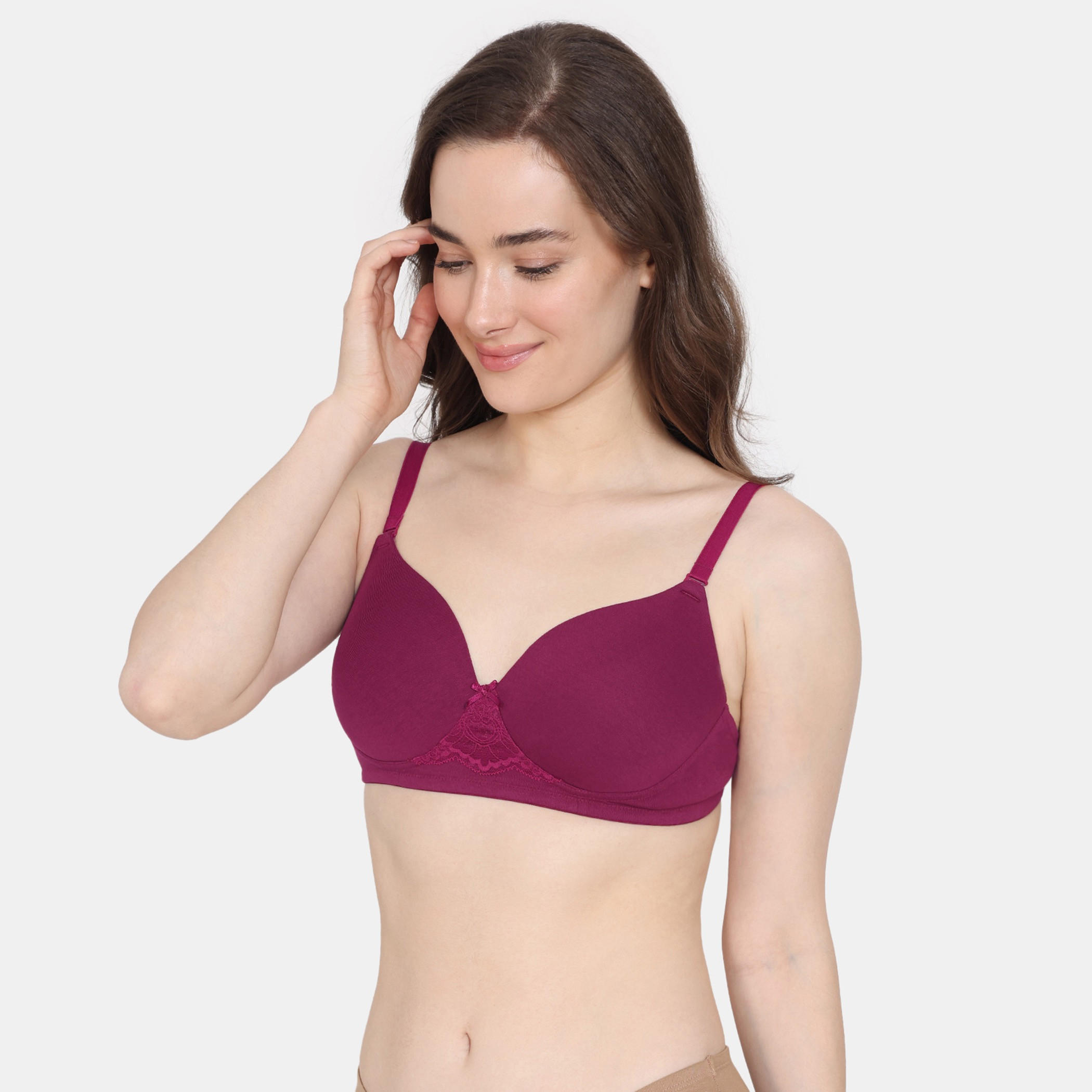 صدريّة بالكونيت سادة بمشبك إغلاق من زيفامي-women-clothing-lingerie-bras-image-3
