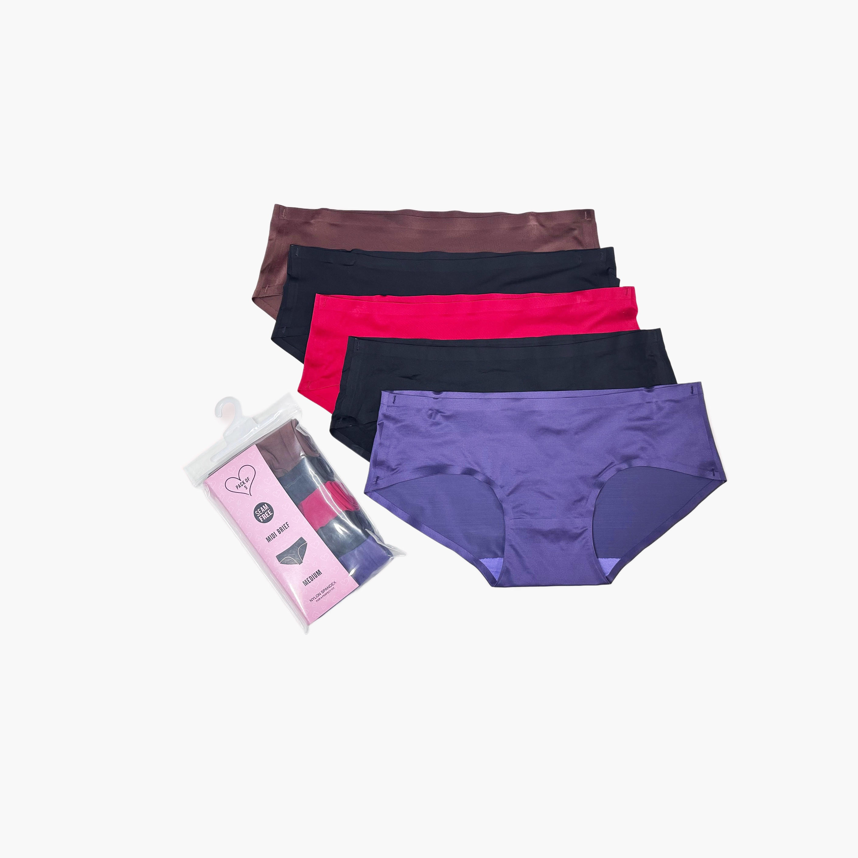سراويل بكيني متنوعة بخصر مطاطي من آدارايا- طقم من 5 قطع-women-clothing-lingerie-panties-image-9