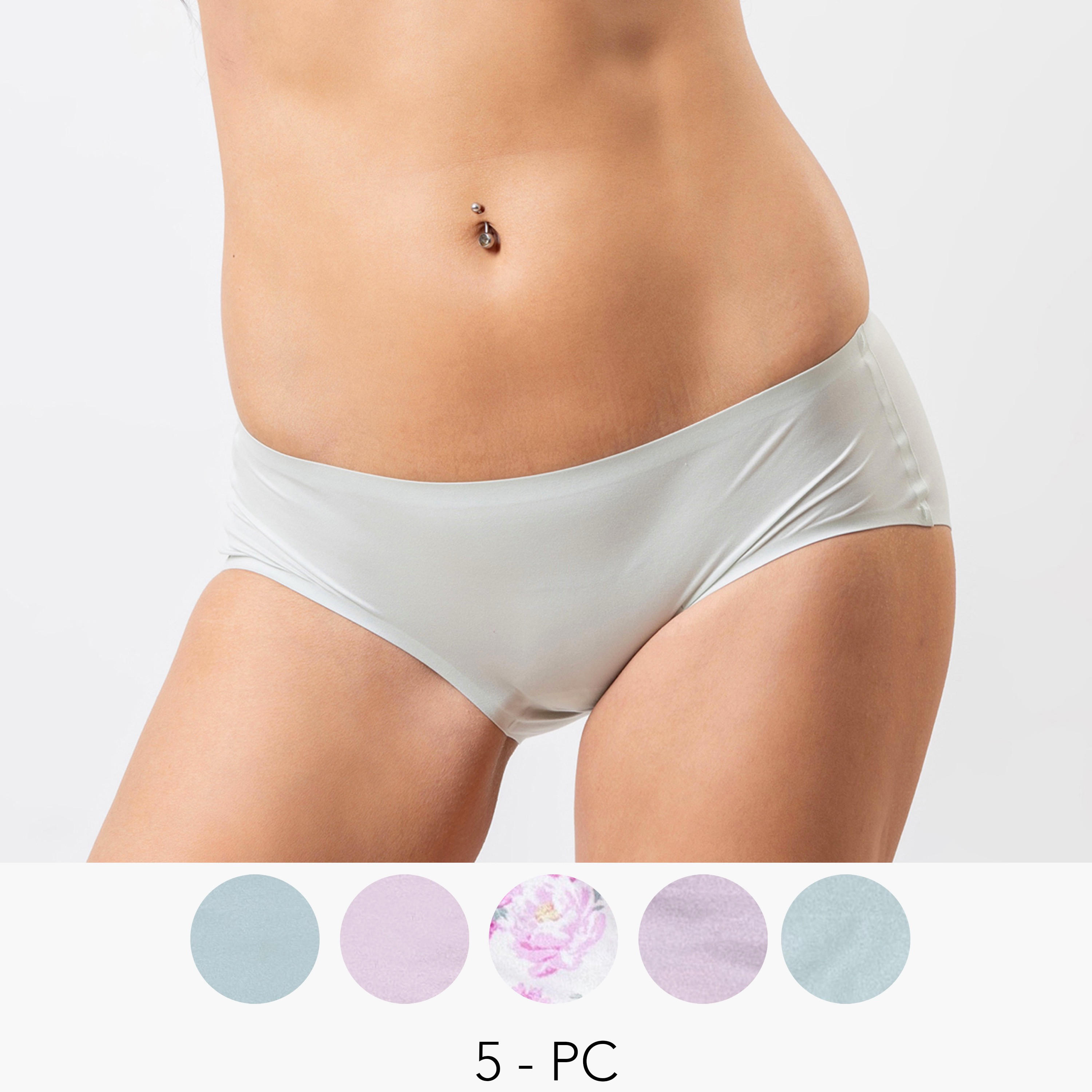 سراويل بكيني بخصر مطاطي من آدارايا- طقم من 5 قطع-women-clothing-lingerie-panties-image-1