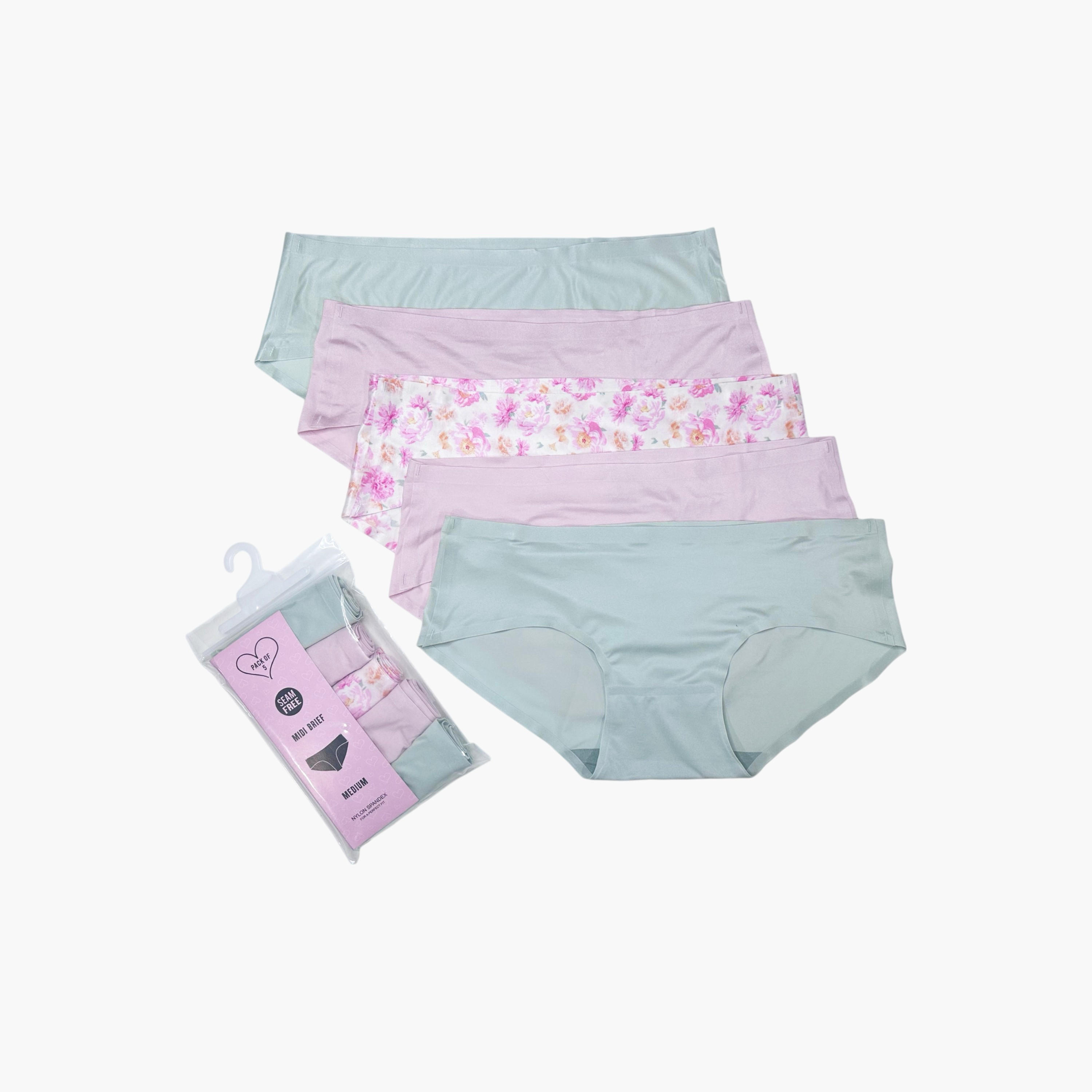 سراويل بكيني بخصر مطاطي من آدارايا- طقم من 5 قطع-women-clothing-lingerie-panties-image-7
