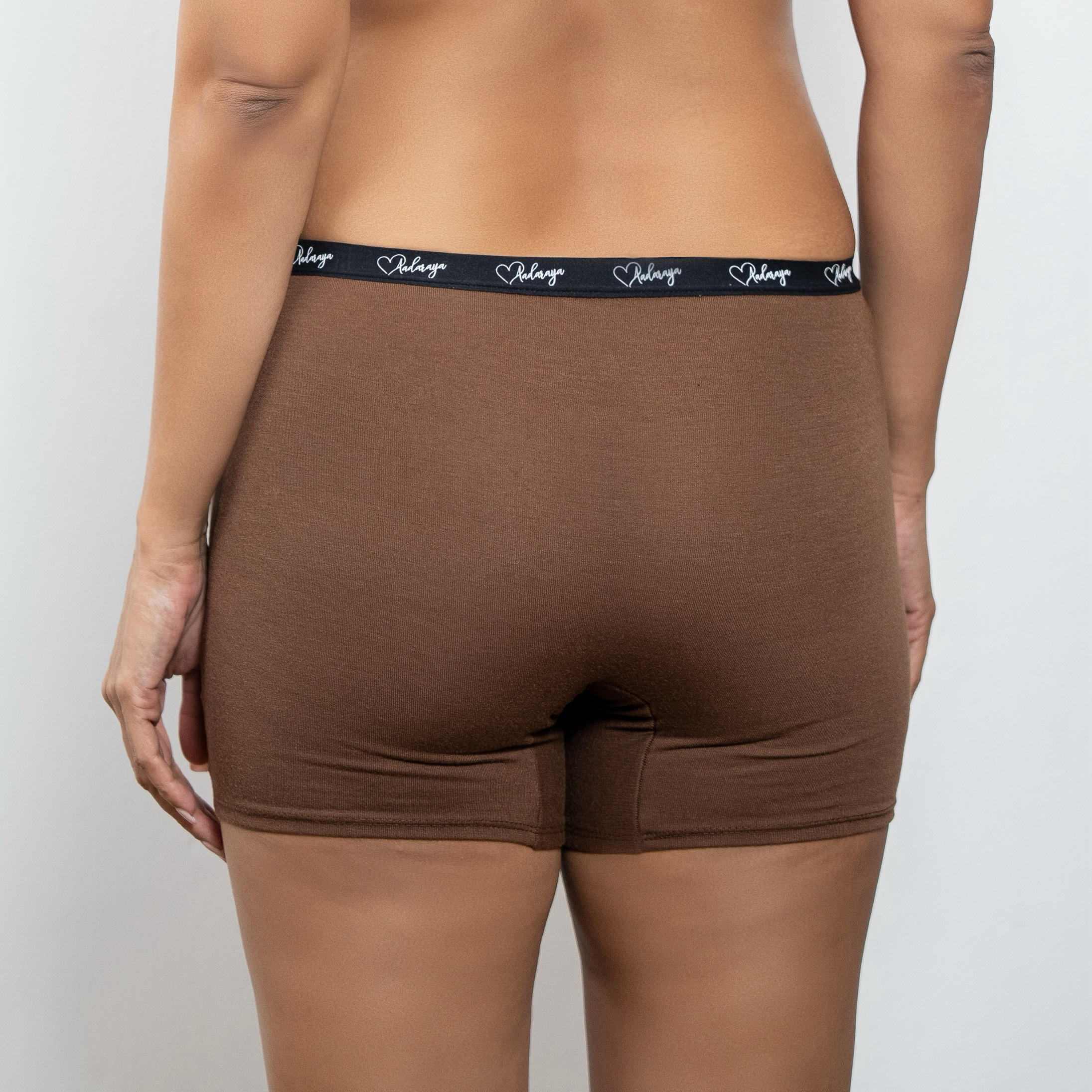 طقم شورت تشكيل الجسم بخصر مطاطي قطعتين سادة من آدارايا-women-clothing-lingerie-panties-image-3