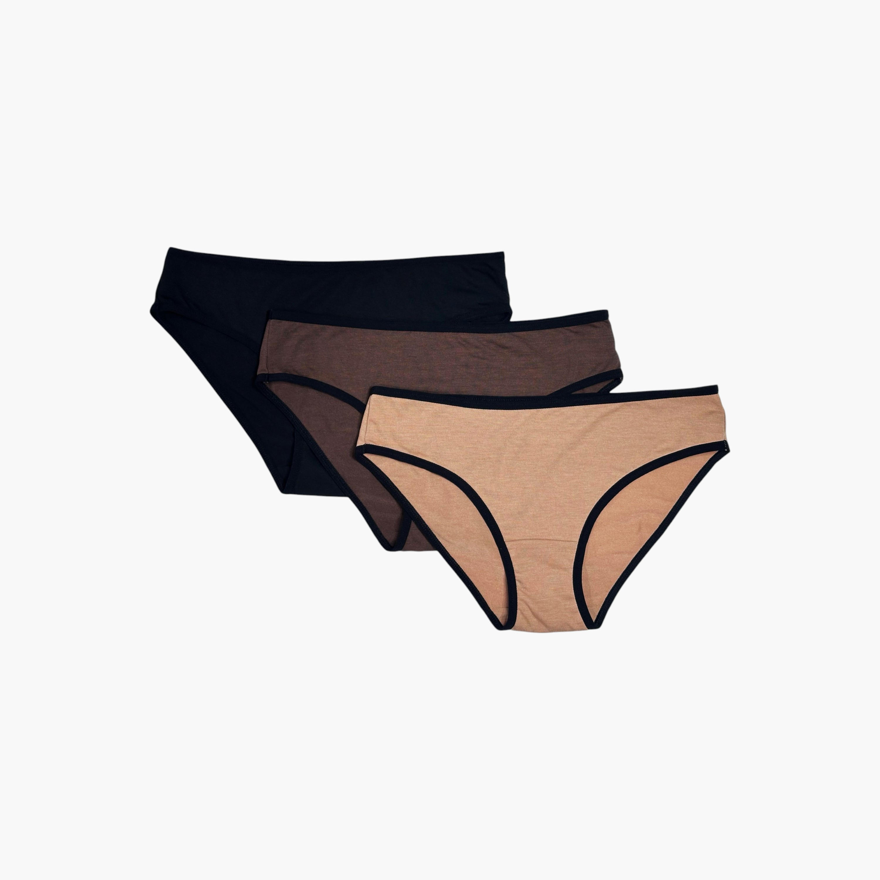 سراويل بكيني متنوعة بخصر مطاطي من آدارايا- طقم من 3 قطع-women-clothing-lingerie-panties-image-3