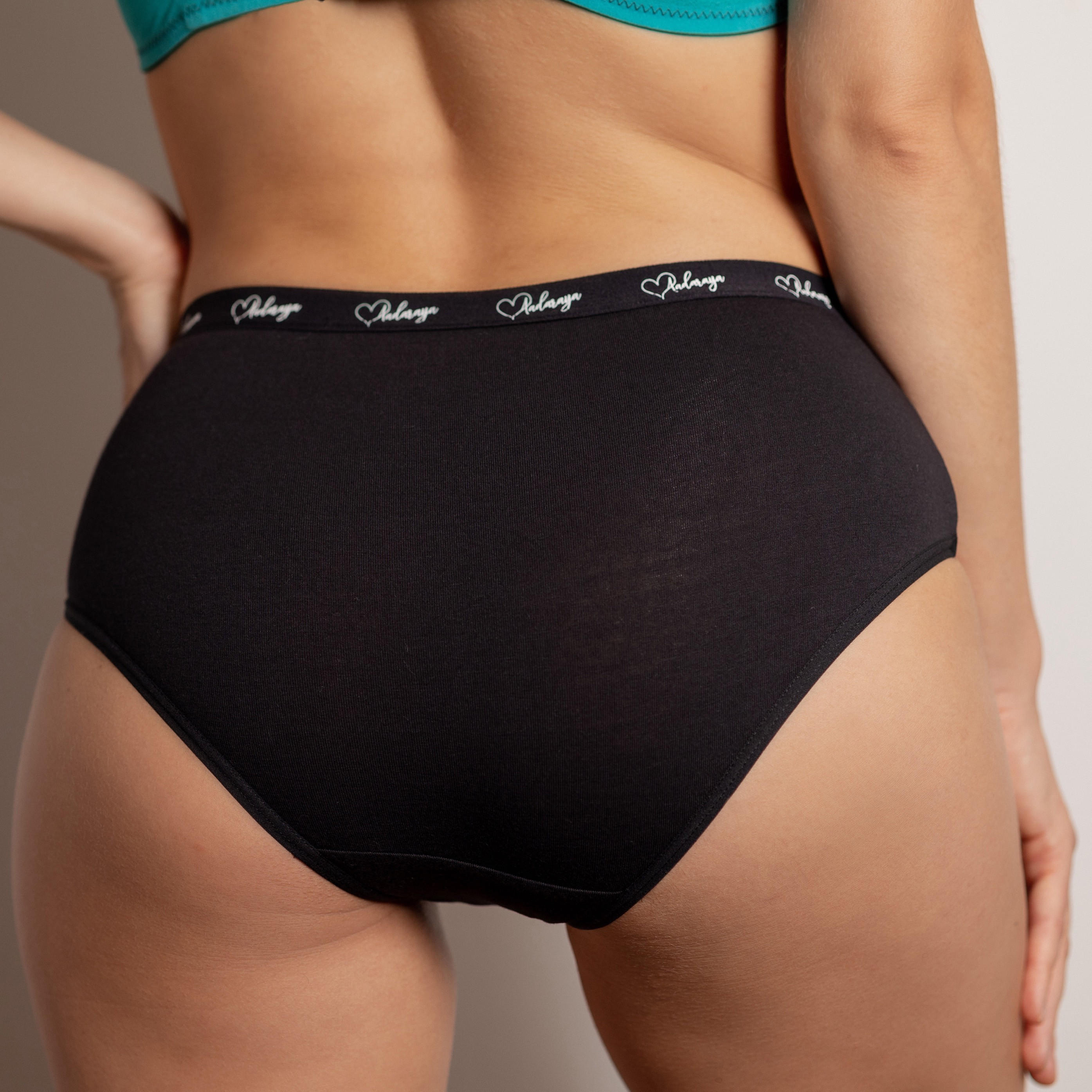 Set of 4 - Aadaraya Solid Hipster Briefs with Elasticated Waistband-women-clothing-lingerie-panties-image-3