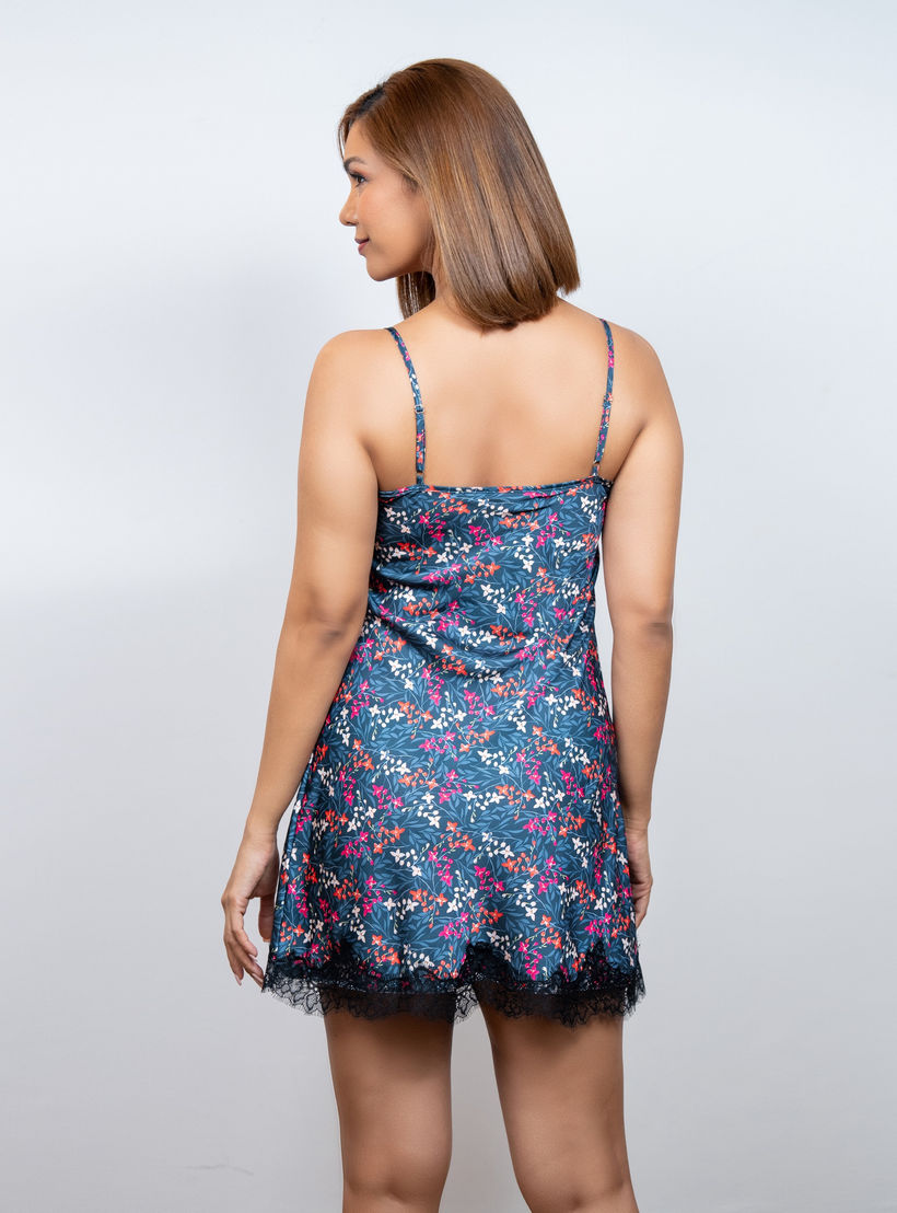 قميص ستان بِتفاصيل دانتيل وطبعات زهرية من آدارايا-women-clothing-nightwear-nighties-image-5
