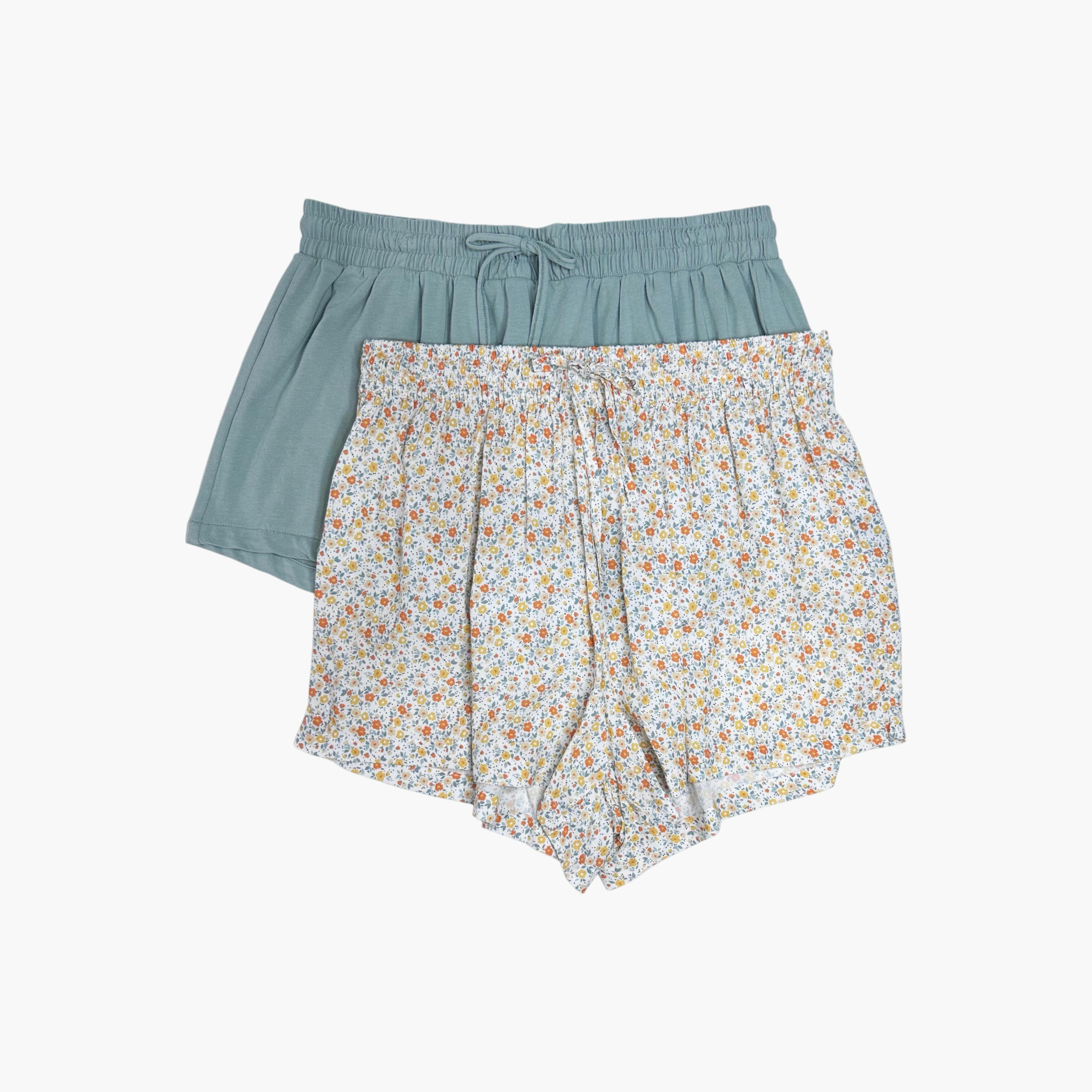 شورتات متنوعة برباط إغلاق من آدارايا - طقم من قطعتين-women-clothing-nightwear-pyjamas-bottoms-image-8