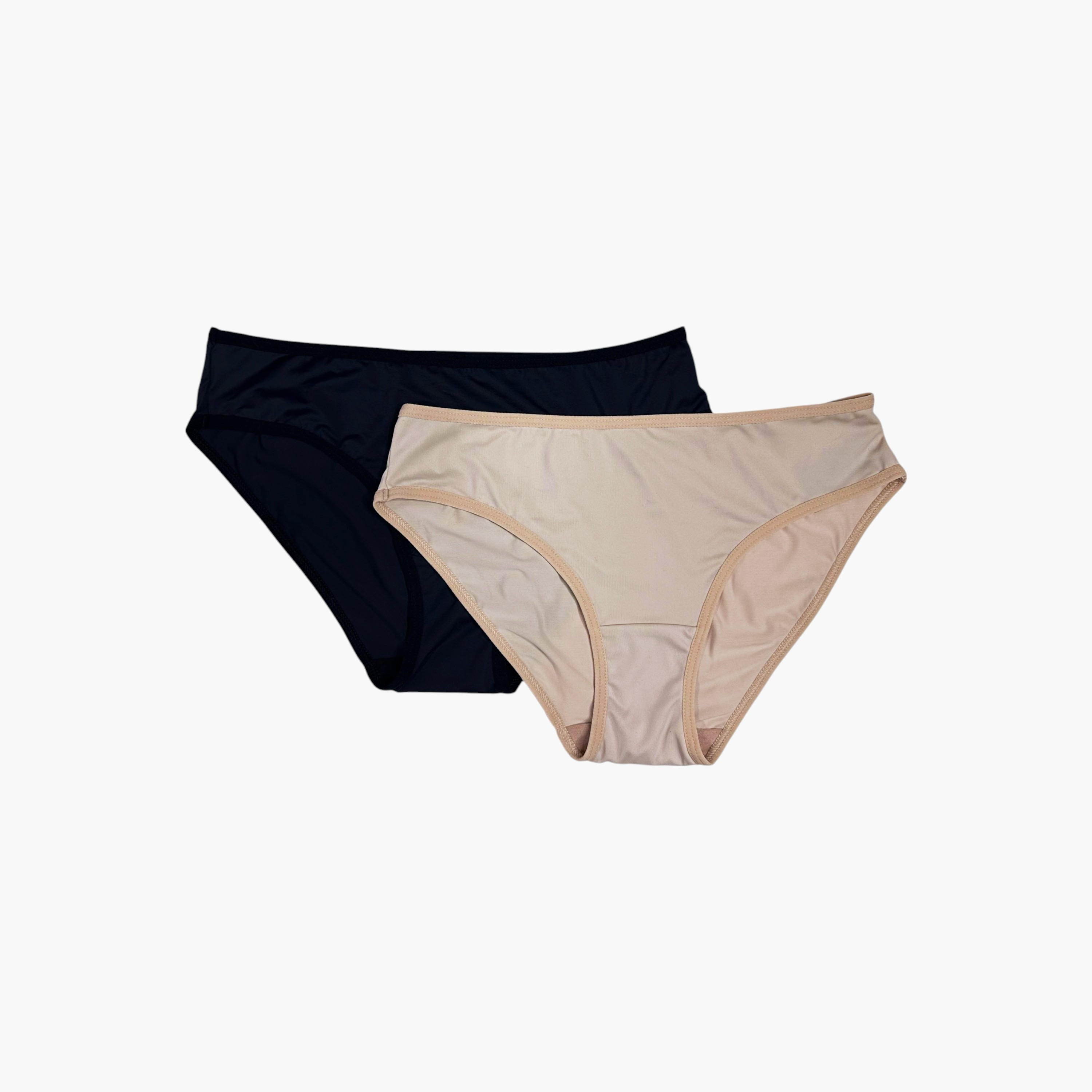 طقم سراويل بكيني بخصر مطاطي قطعتين سادة من آدارايا-women-clothing-lingerie-panties-image-3