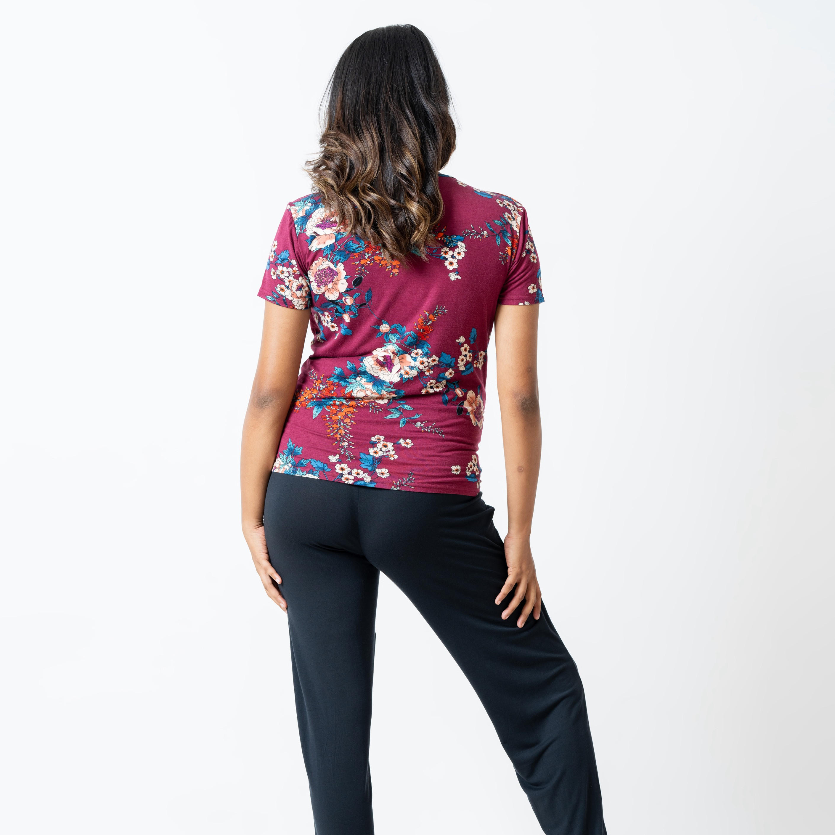 Aadaraya Floral Print Maternity Top and Pyjama Set-women-clothing-maternity-nightwear-image-3