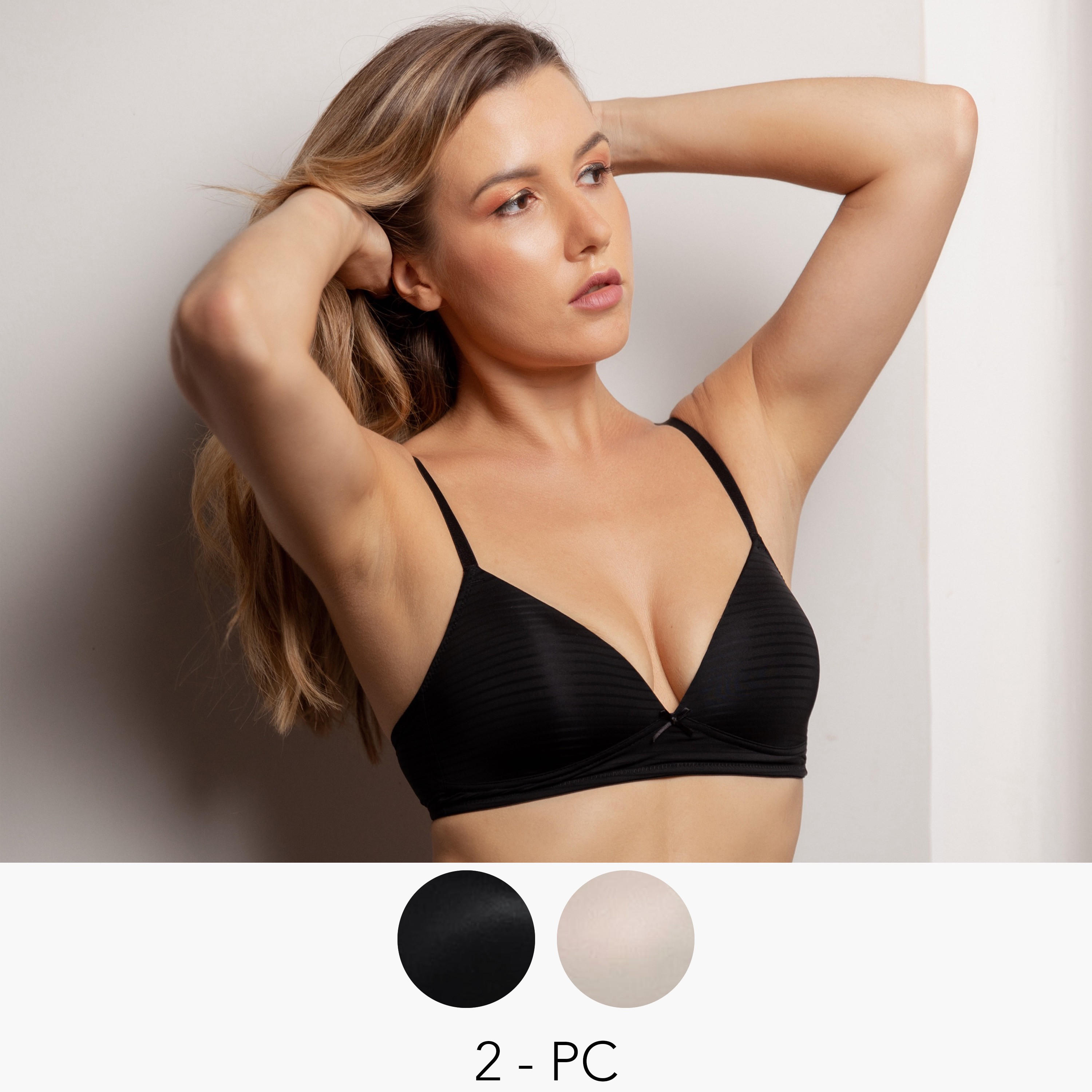 صدريّة بلانج بِخطاف إغلاق من أدارايا - طقم قطعتين متنوعتين-women-clothing-lingerie-bras-image-1