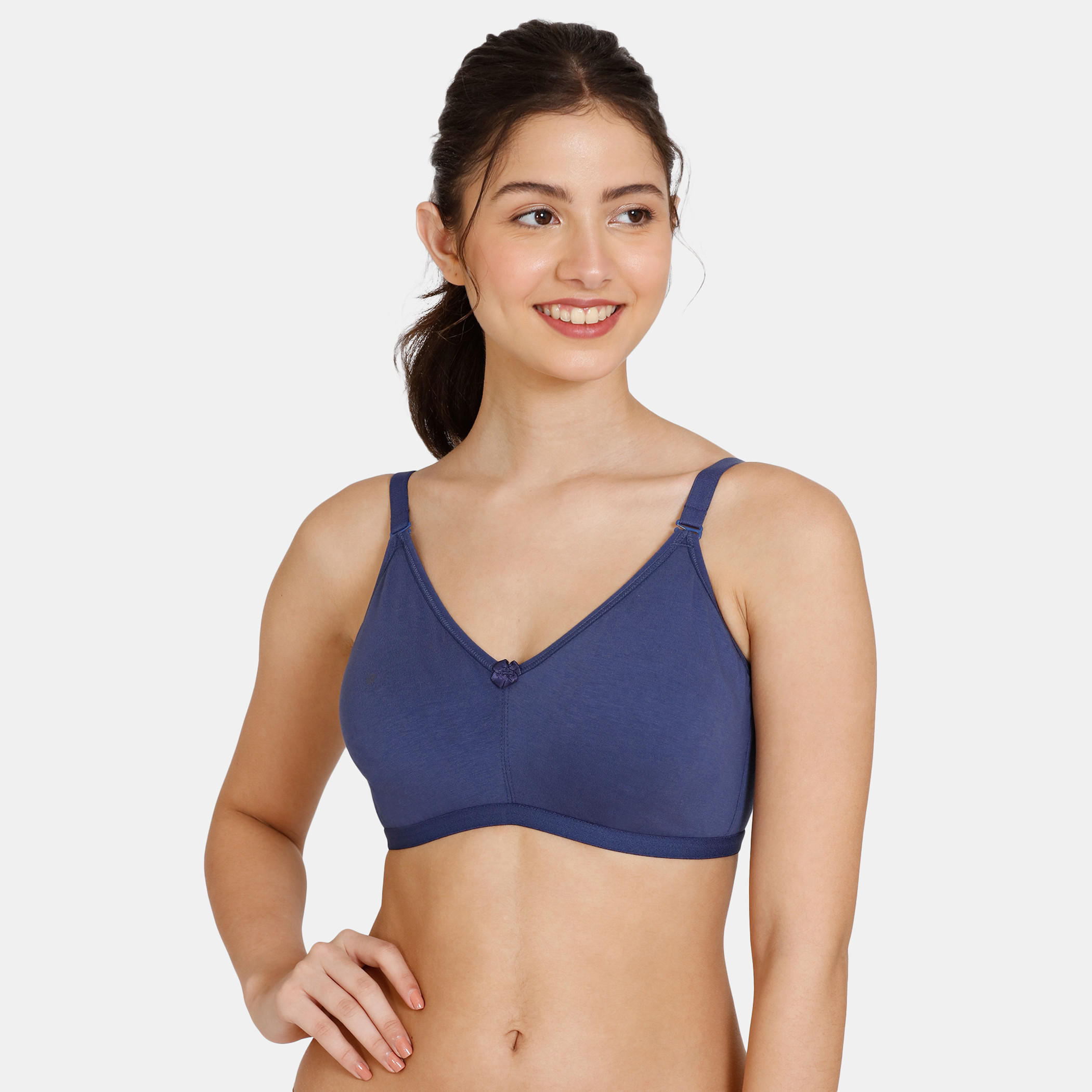 صدرية داعمة سادة بمشبك إغلاق من زيفامي-women-clothing-lingerie-bras-image-4