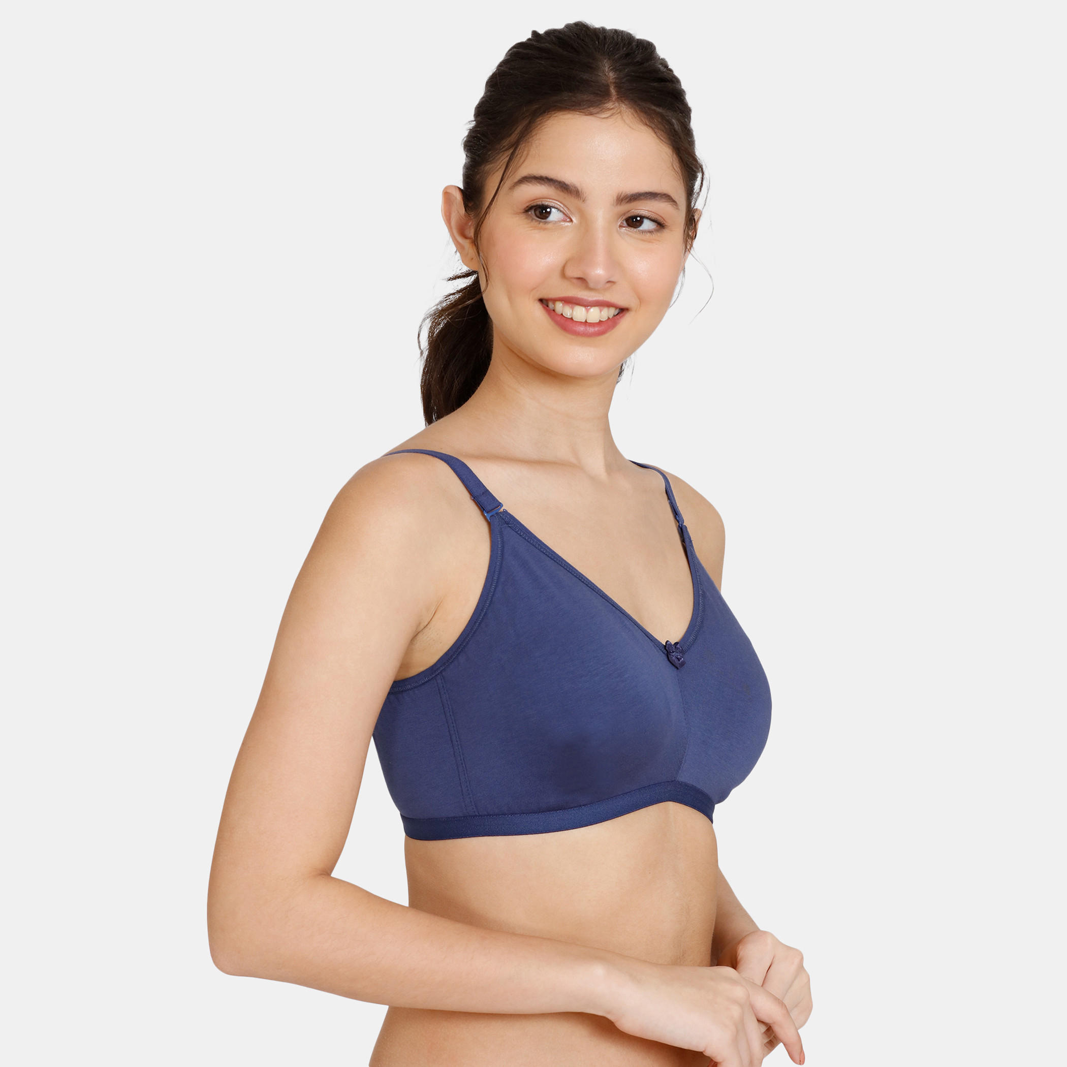 صدرية داعمة سادة بمشبك إغلاق من زيفامي-women-clothing-lingerie-bras-image-2