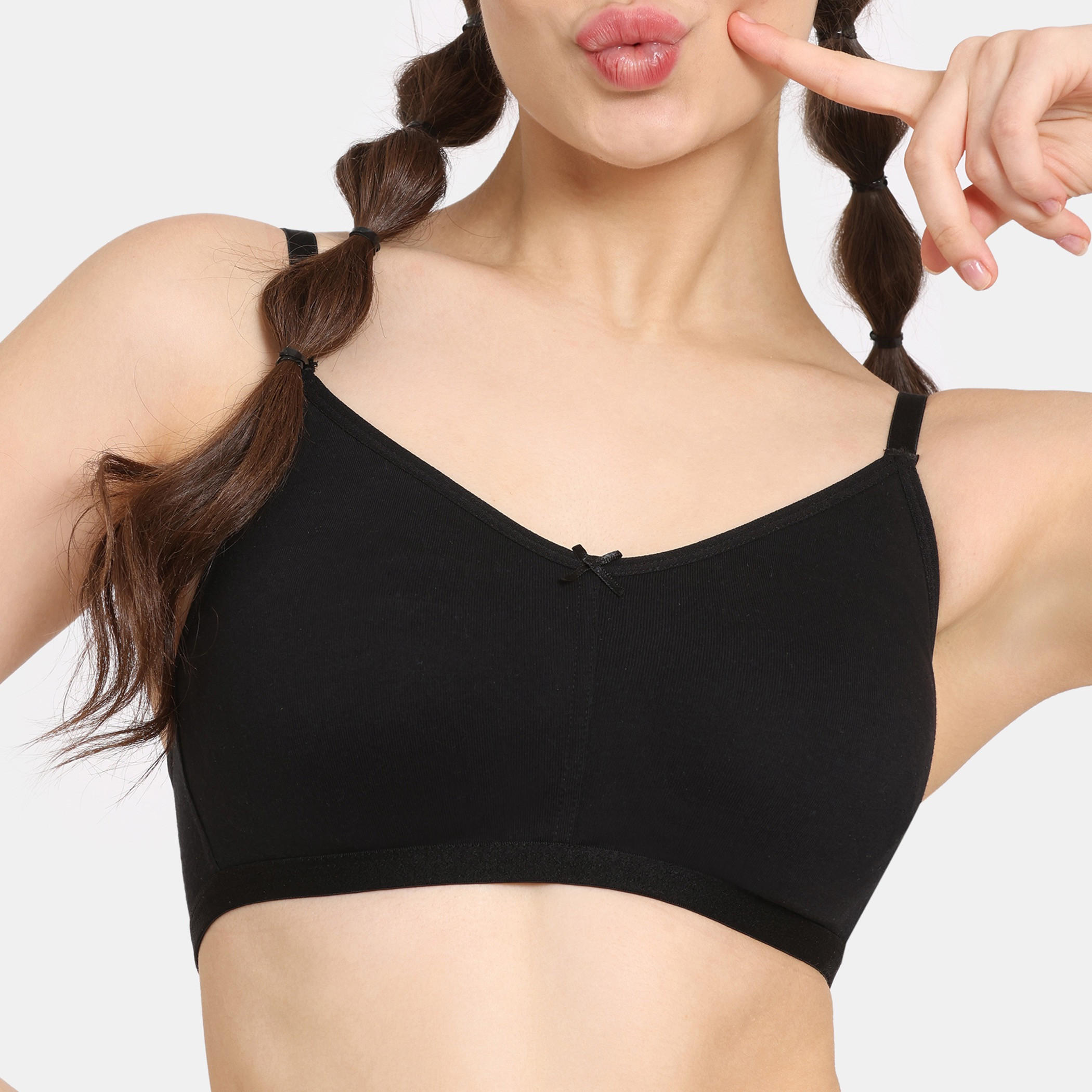 Zivame Solid Support Bra with Hook and Eye Closure-women-clothing-lingerie-bras-image-4