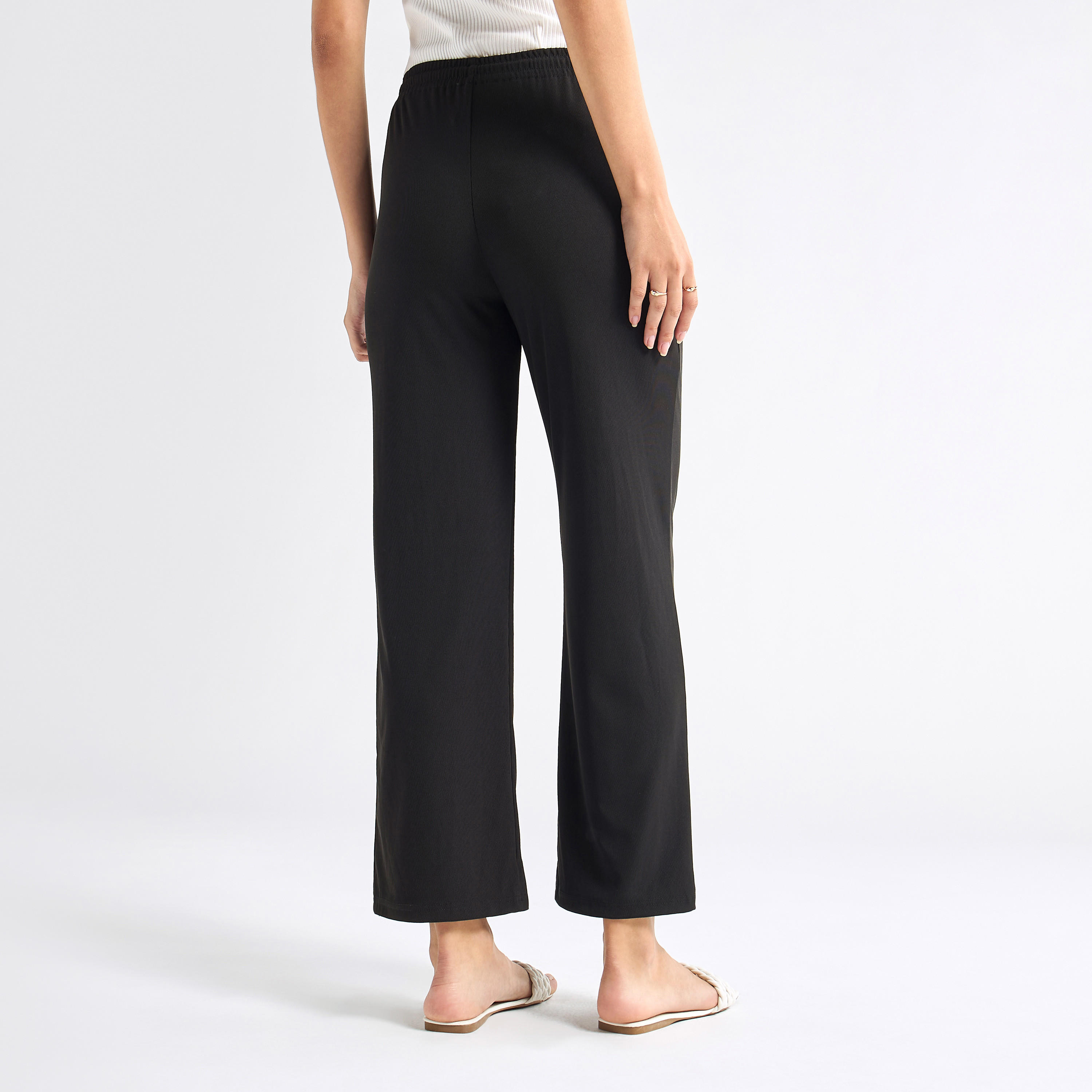 بنطلون واسع الساقين برباط إغلاق-women-clothing-bottoms-trousers-image-3