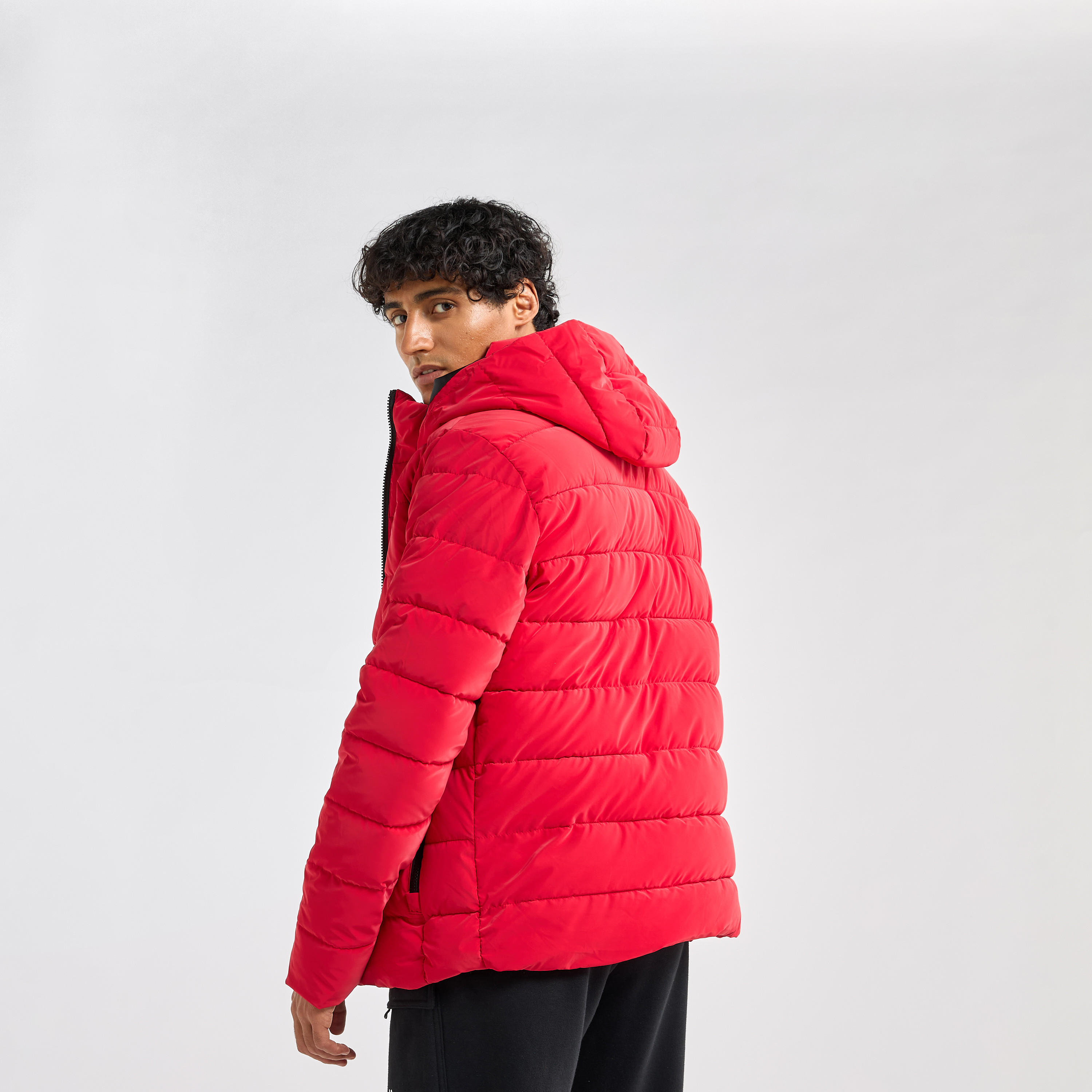 جاكيت منفوخ سادة بأكمام طويلة وقبعة-men-clothing-jacketsandblazers-jackets-image-2
