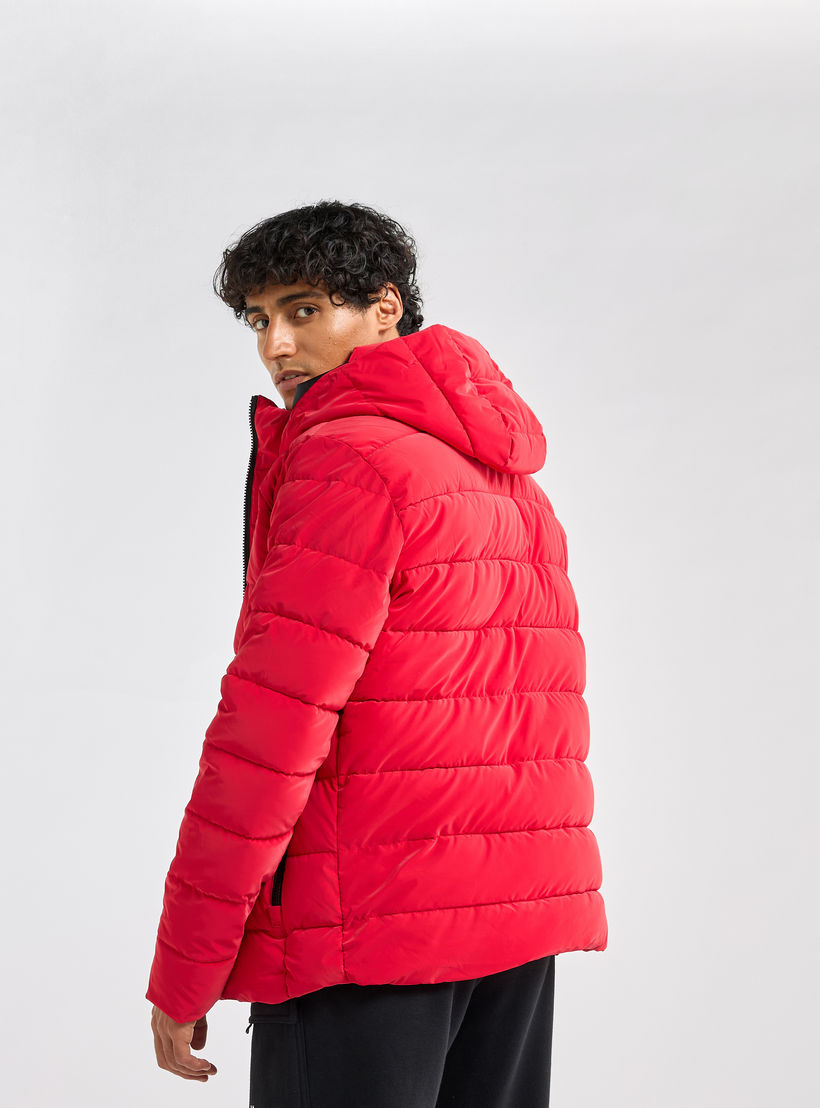 جاكيت منفوخ سادة بأكمام طويلة وقبعة-men-clothing-jacketsandblazers-jackets-image-2