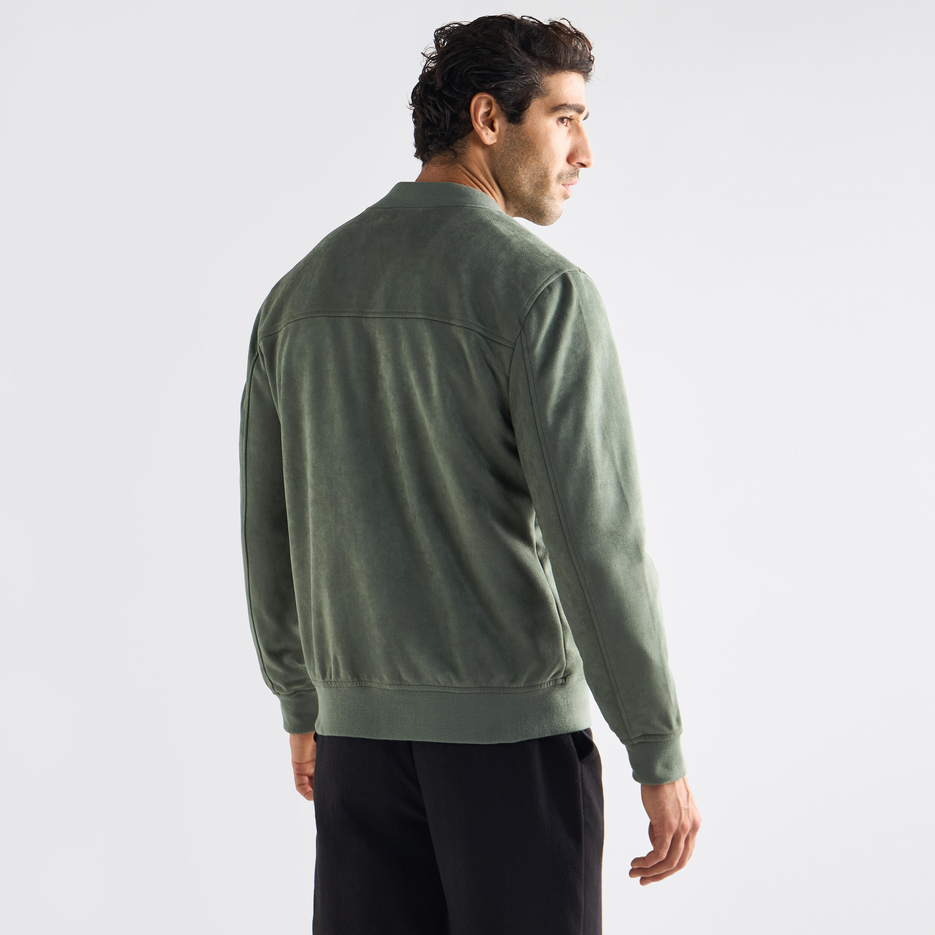 Solid Bomber Jacket with Zip Closure and Pockets-men-clothing-jacketsandblazers-jackets-image-3