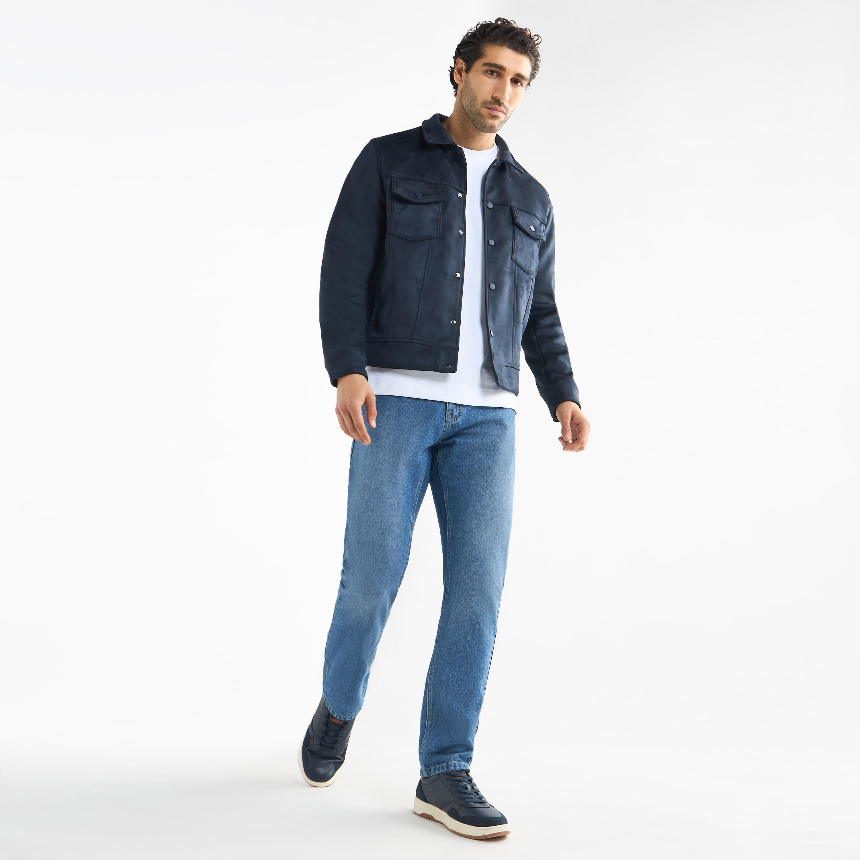 جاكيت بايكر بقصّة عادية مع زر إغلاق كبس-men-clothing-jacketsandblazers-jackets-image-3