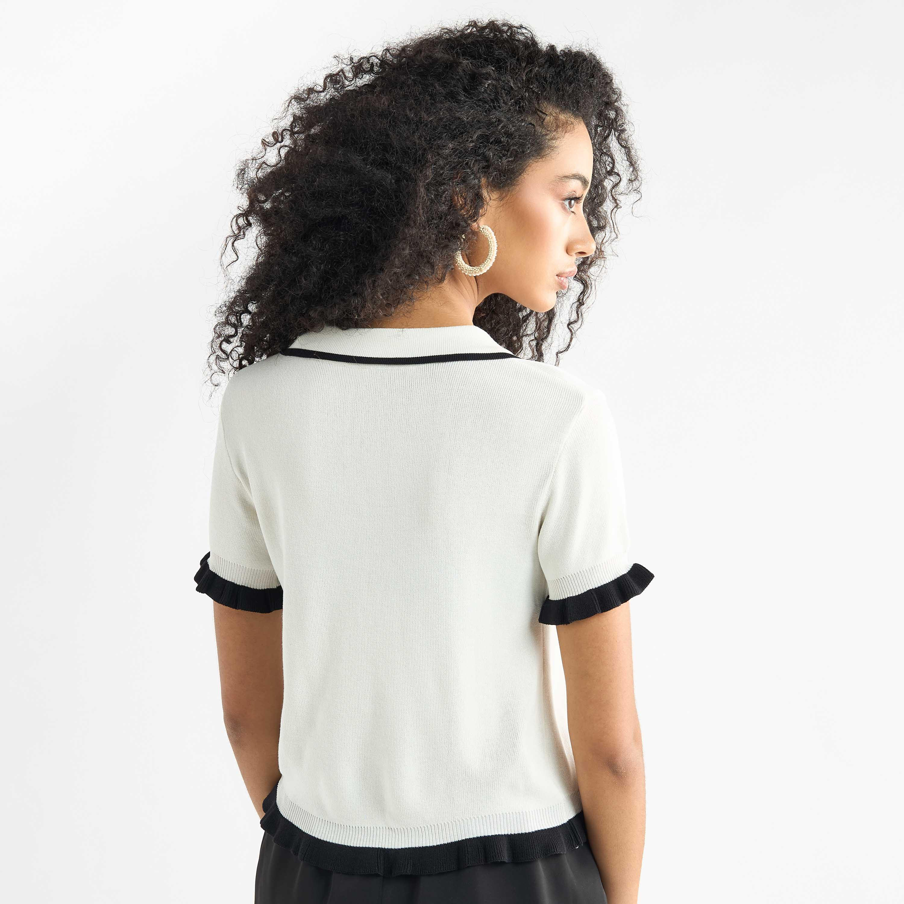 Solid Shirt with Contrast Detail-women-clothing-shirtsandblouses-shirts-image-3