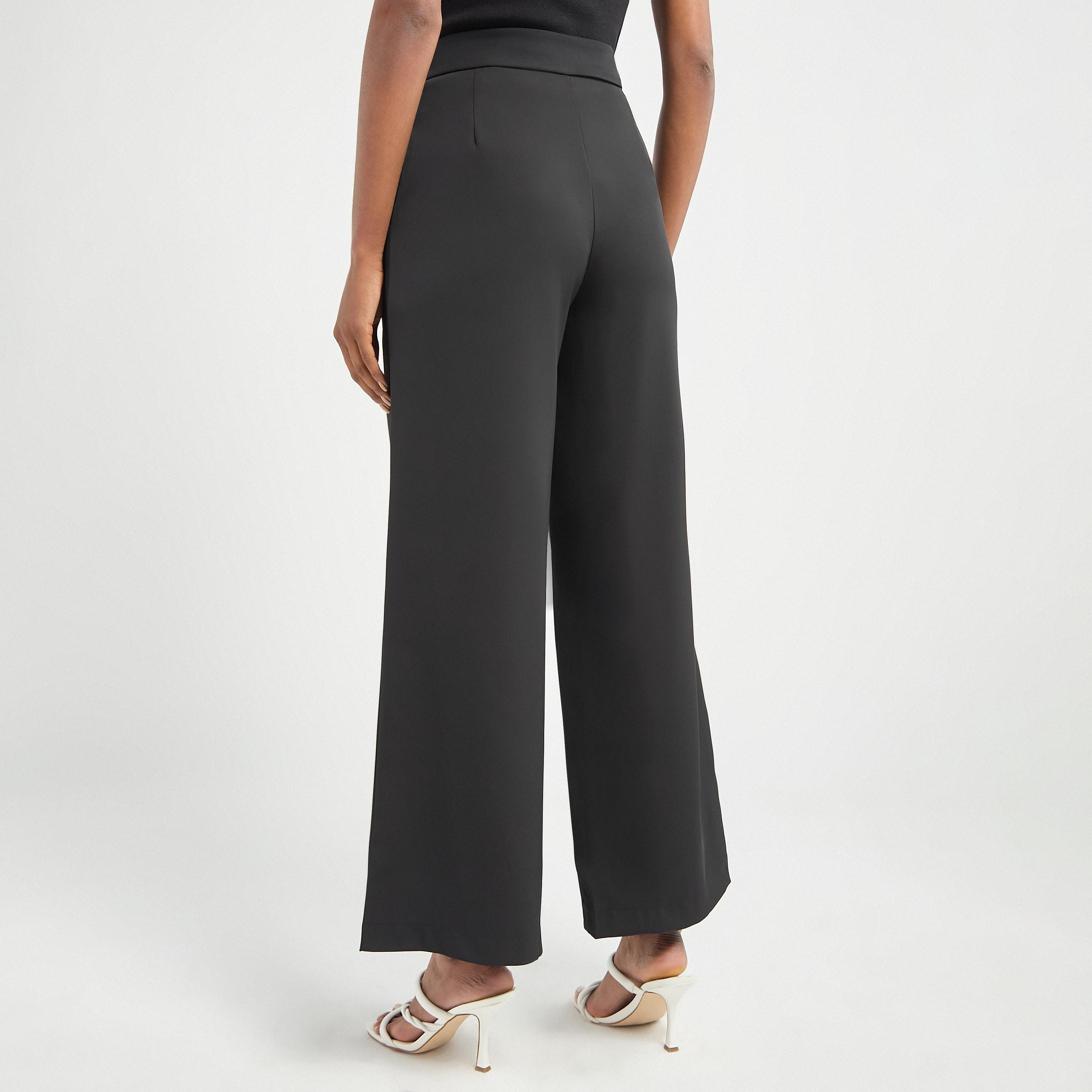Solid Wide Leg Pants with Pockets-women-clothing-bottoms-trousers-image-3