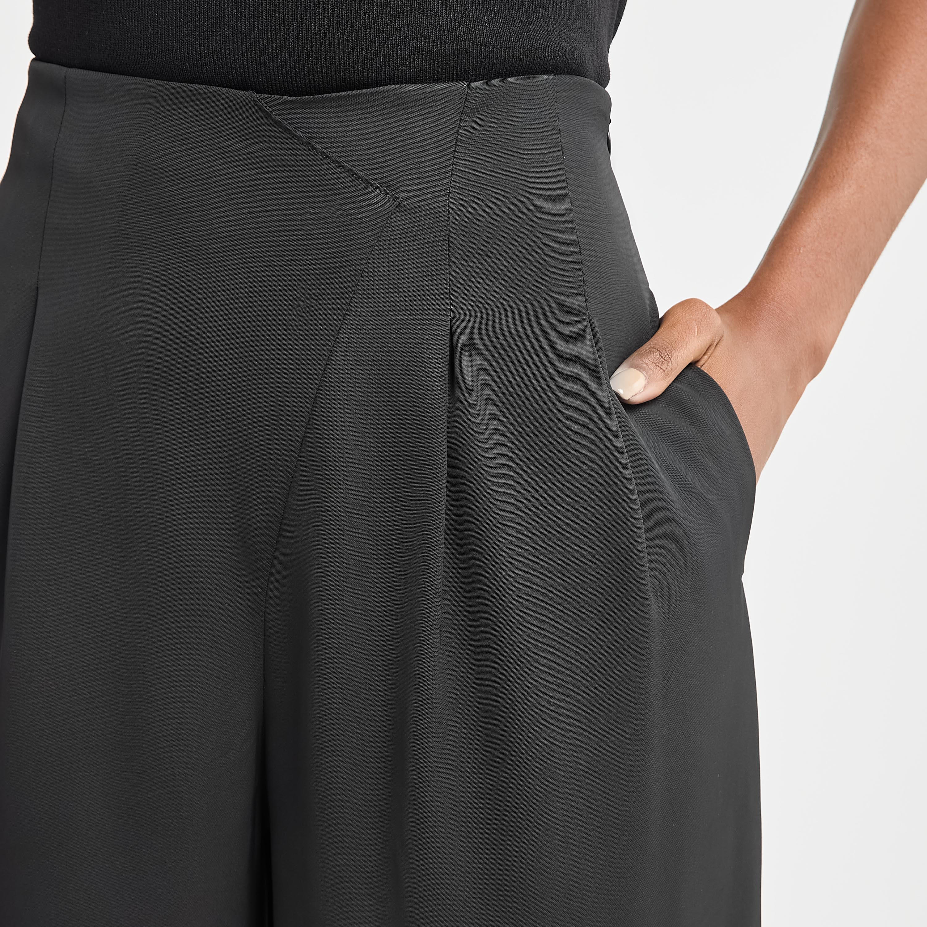 Solid Wide Leg Pants with Pockets-women-clothing-bottoms-trousers-image-4