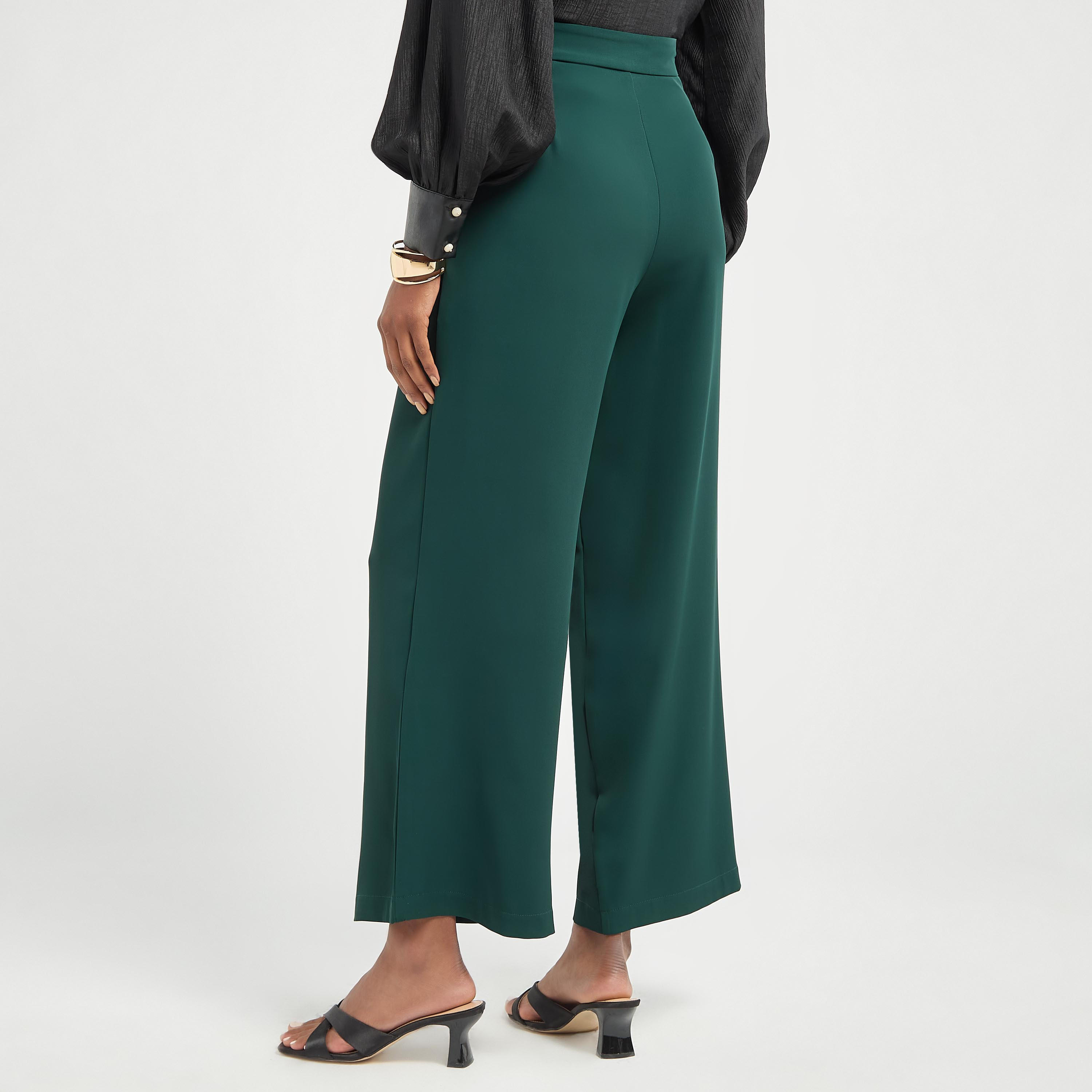 Solid Wide Leg Pants with Pockets-women-clothing-bottoms-trousers-image-7