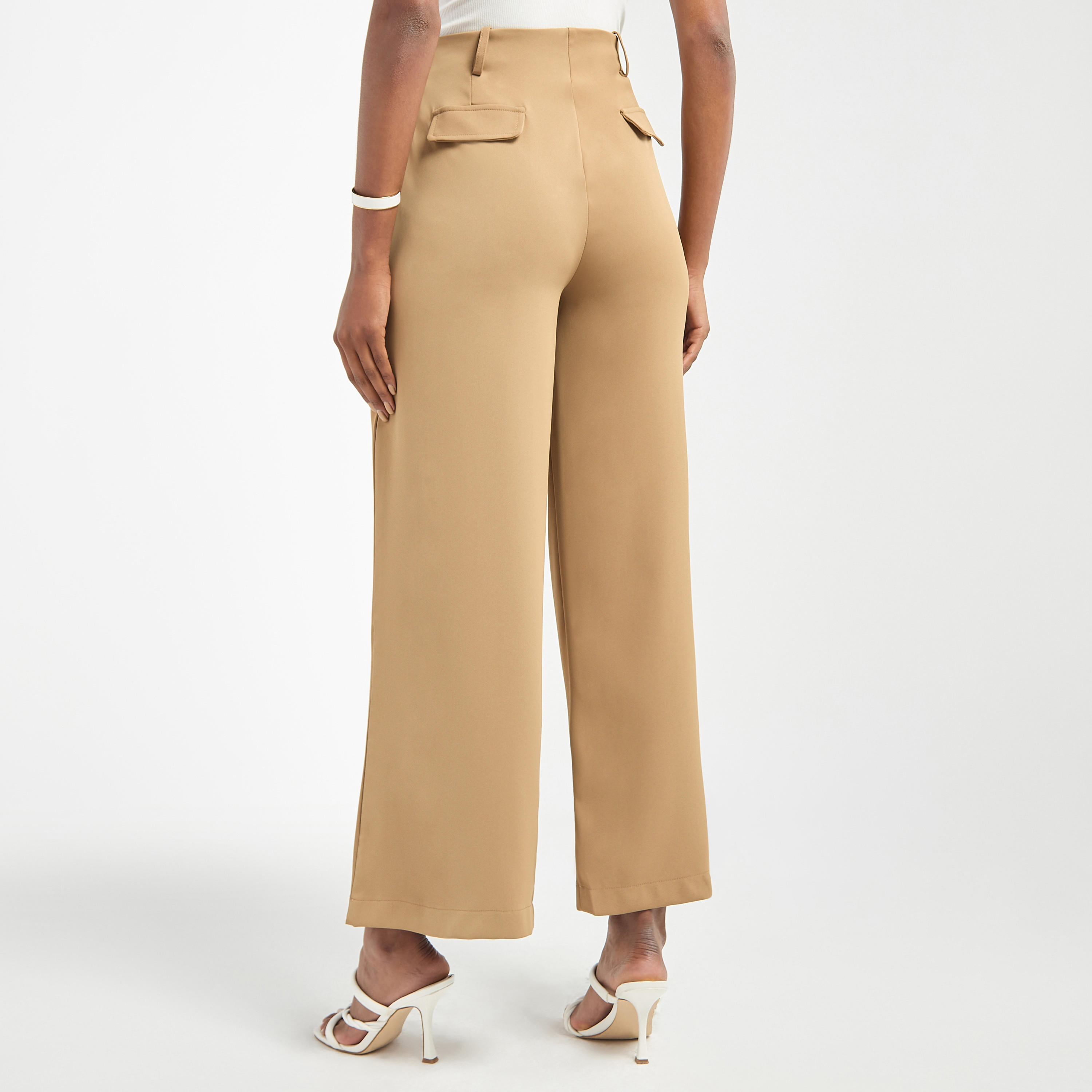 بنطلون سادة واسع الساقين بجيوب-women-clothing-bottoms-trousers-image-2