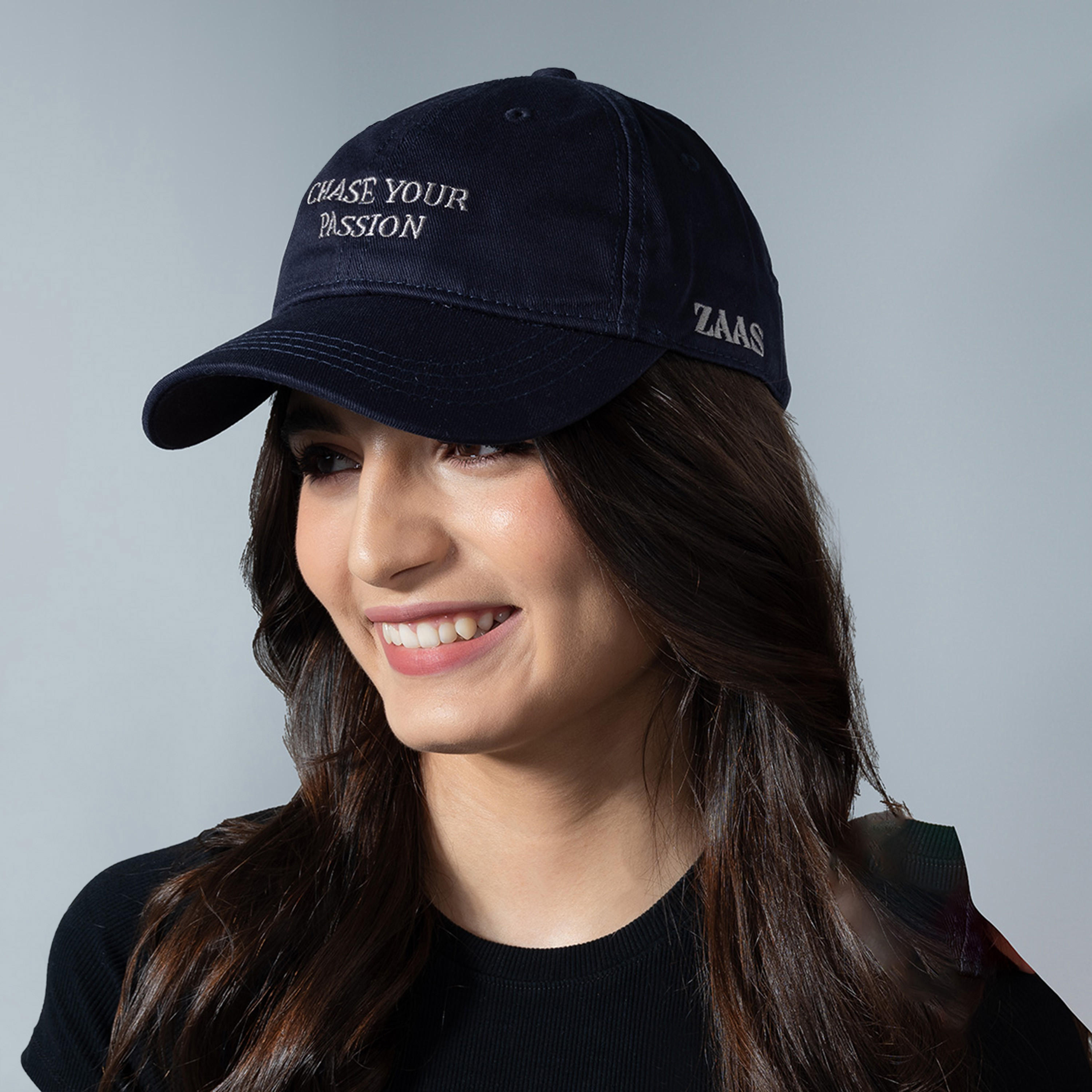 Zaas Slogan Embroidered Fitted Baseball Cap-men-caps-image-3