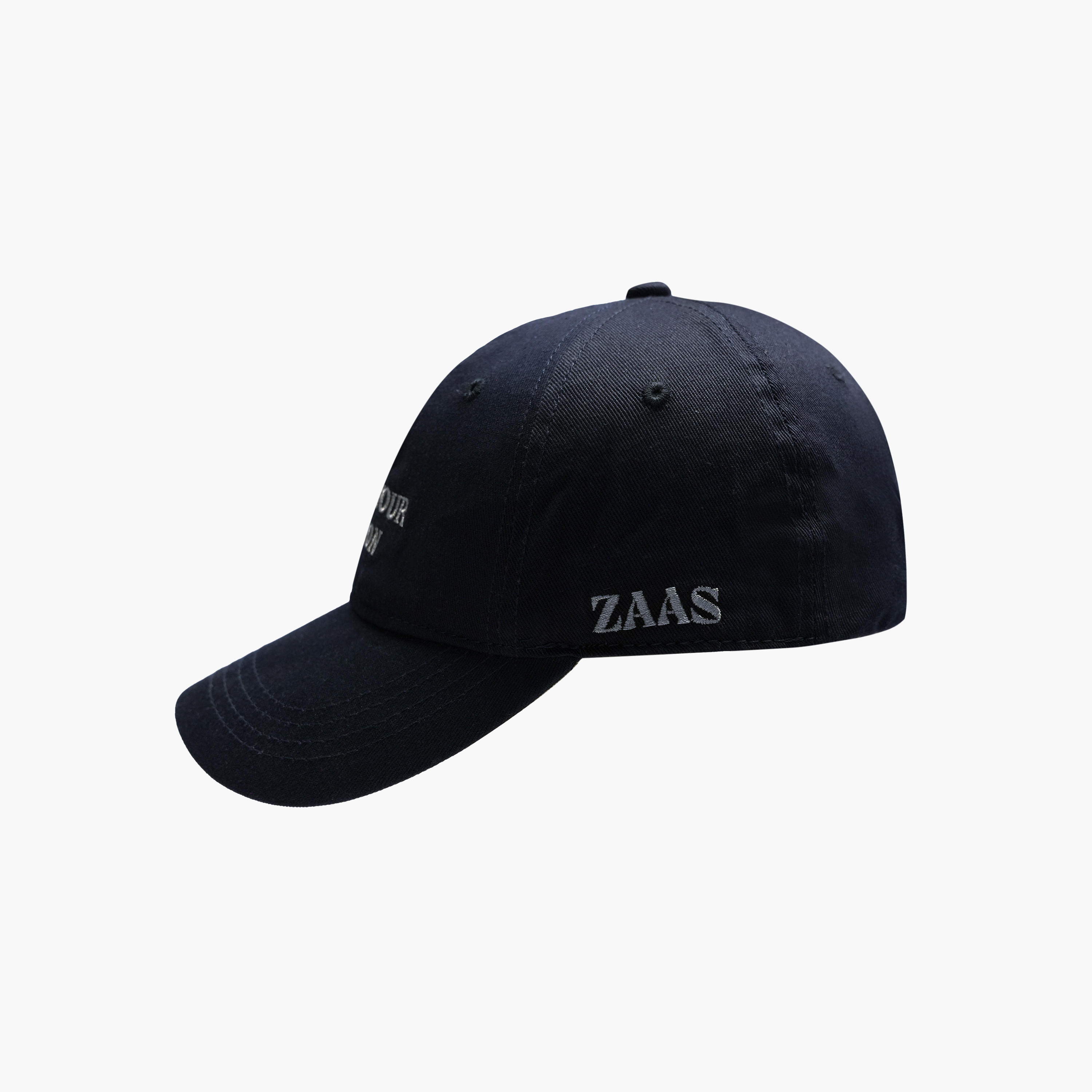Zaas Slogan Embroidered Fitted Baseball Cap-men-caps-image-4